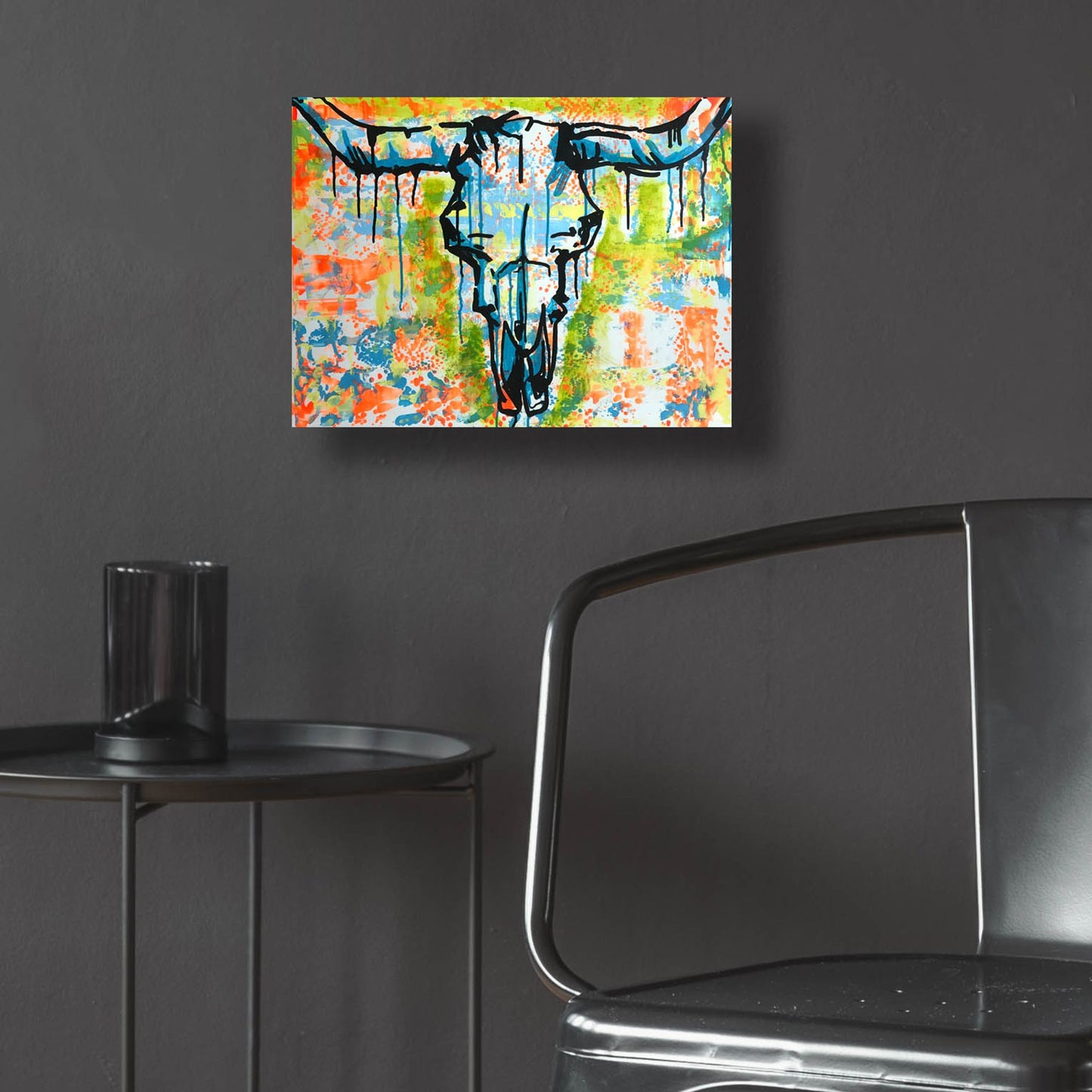 Epic Art 'Bull Skull' by Dean Russo Studios, Acrylic Glass Wall Art,16x12