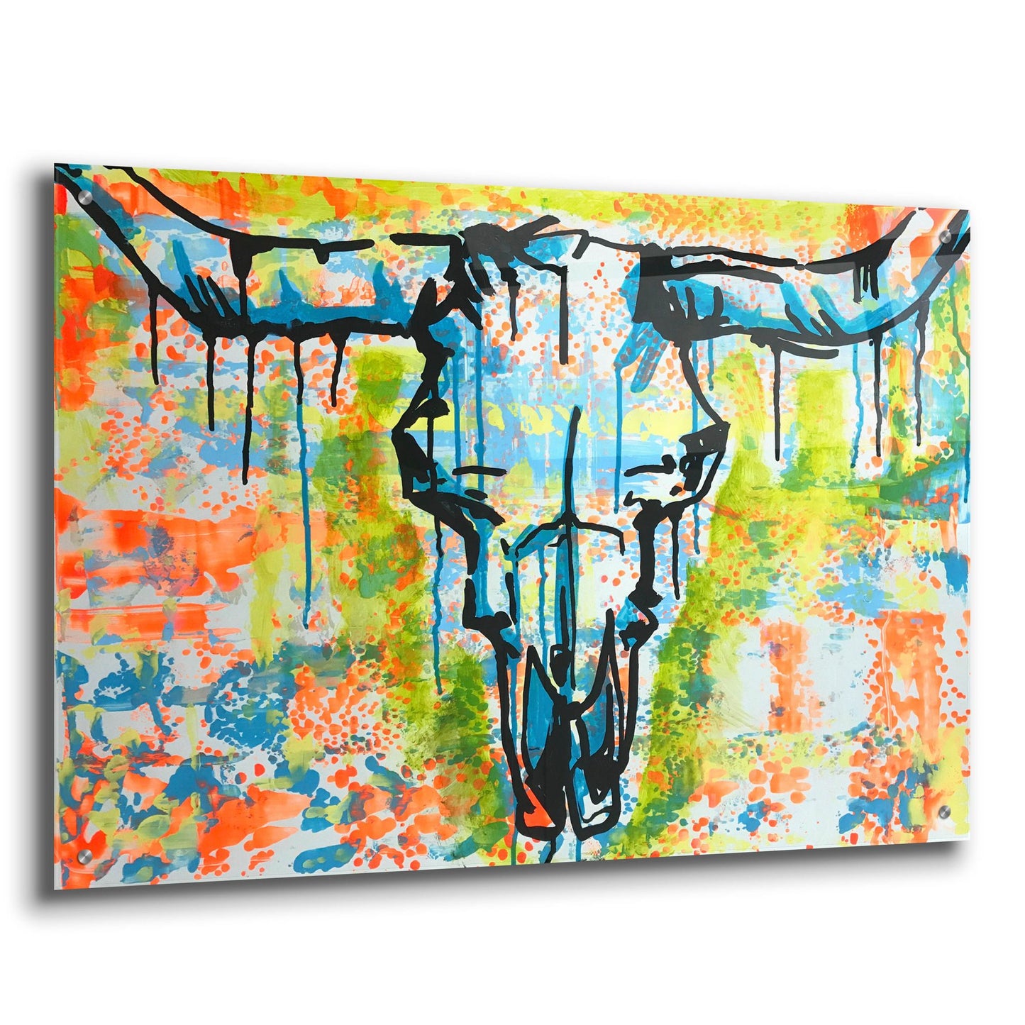 Epic Art 'Bull Skull' by Dean Russo Studios, Acrylic Glass Wall Art,36x24