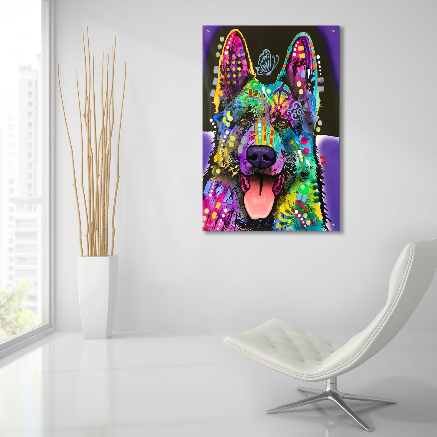 Epic Art 'Butterfly Shepherd' by Dean Russo Studios, Acrylic Glass Wall Art,24x36