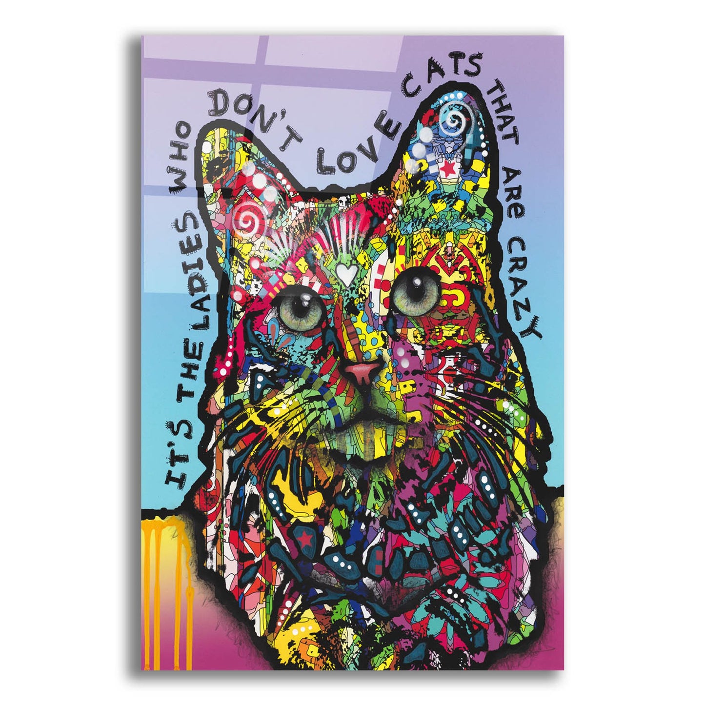 Epic Art 'Crazylady' by Dean Russo Studios, Acrylic Glass Wall Art,12x16