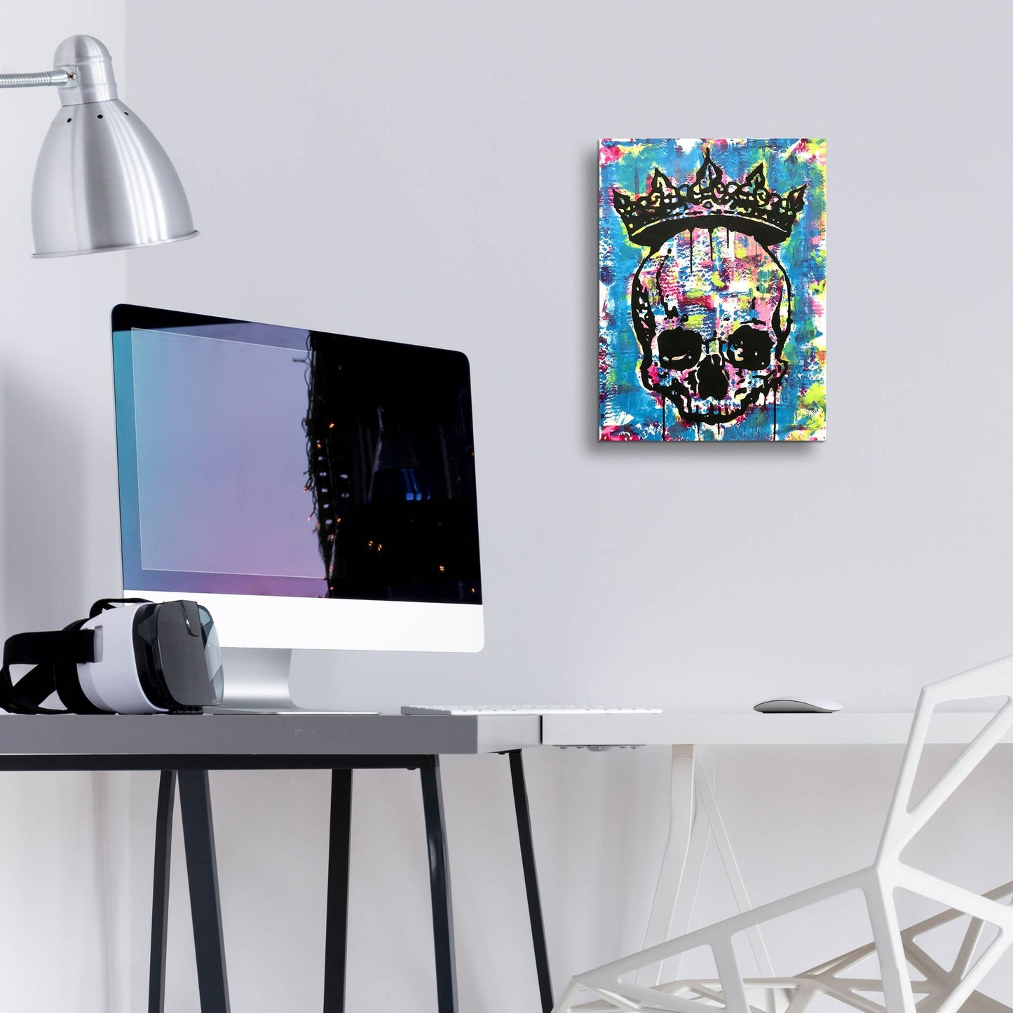 Epic Art 'Crowned Skull' by Dean Russo Studios, Acrylic Glass Wall Art,12x16