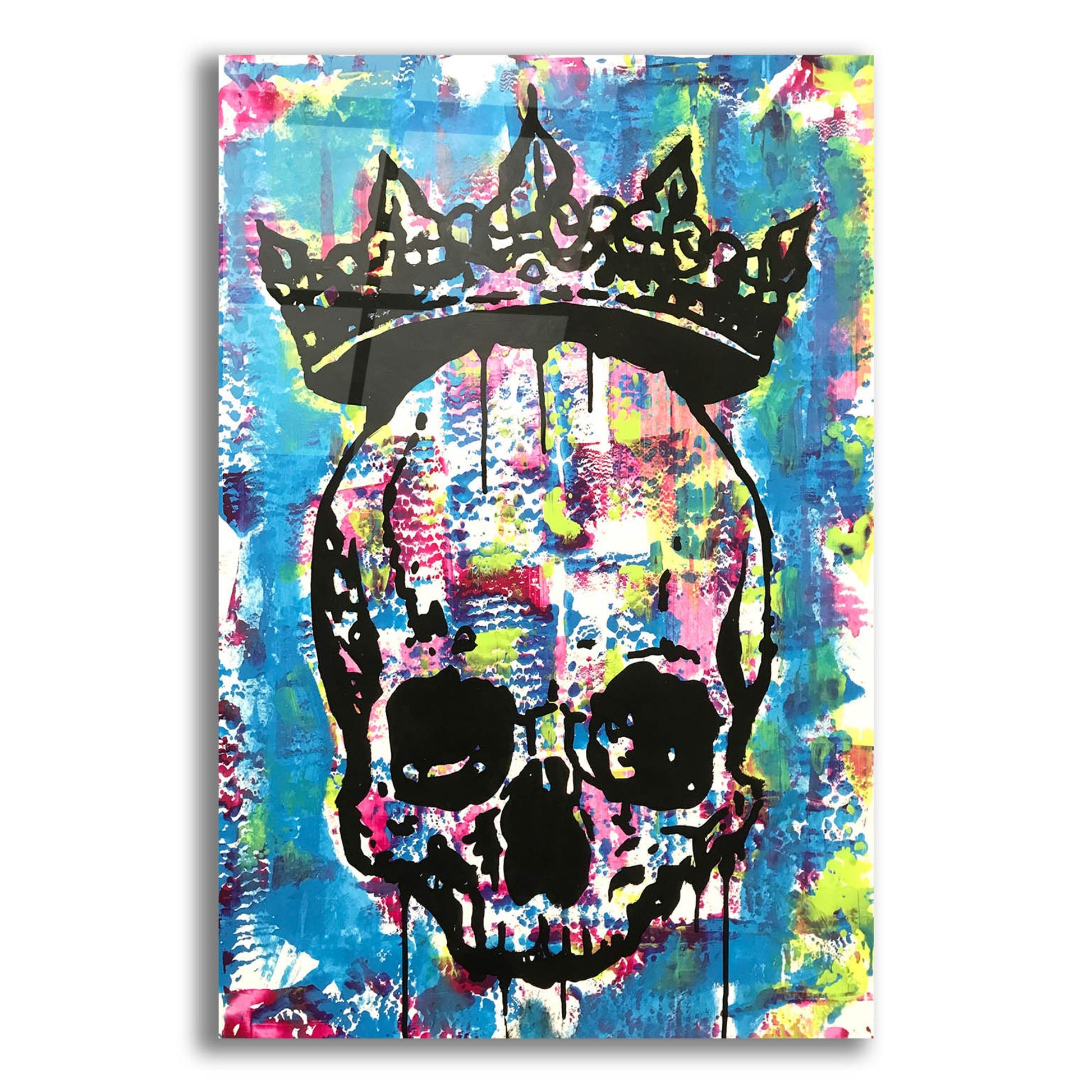 Epic Art 'Crowned Skull' by Dean Russo Studios, Acrylic Glass Wall Art,12x16