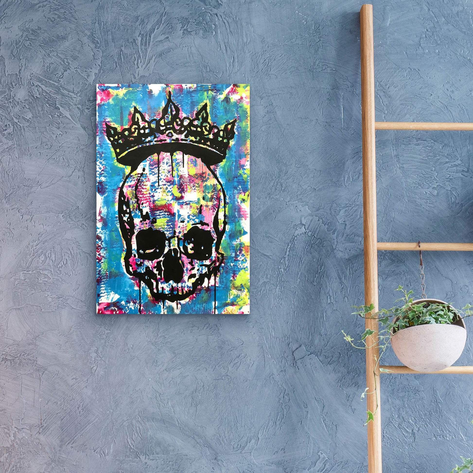 Epic Art 'Crowned Skull' by Dean Russo Studios, Acrylic Glass Wall Art,16x24