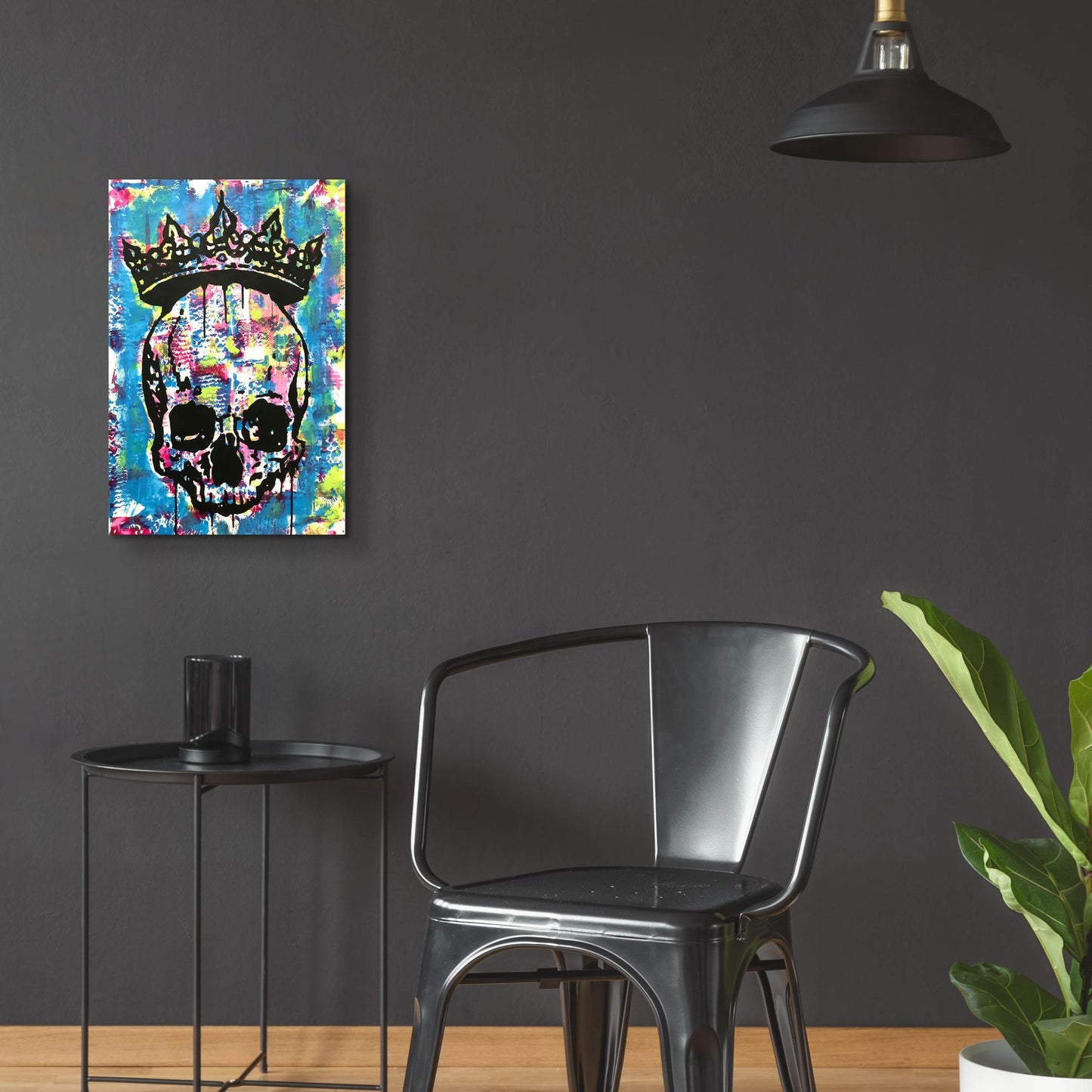 Epic Art 'Crowned Skull' by Dean Russo Studios, Acrylic Glass Wall Art,16x24