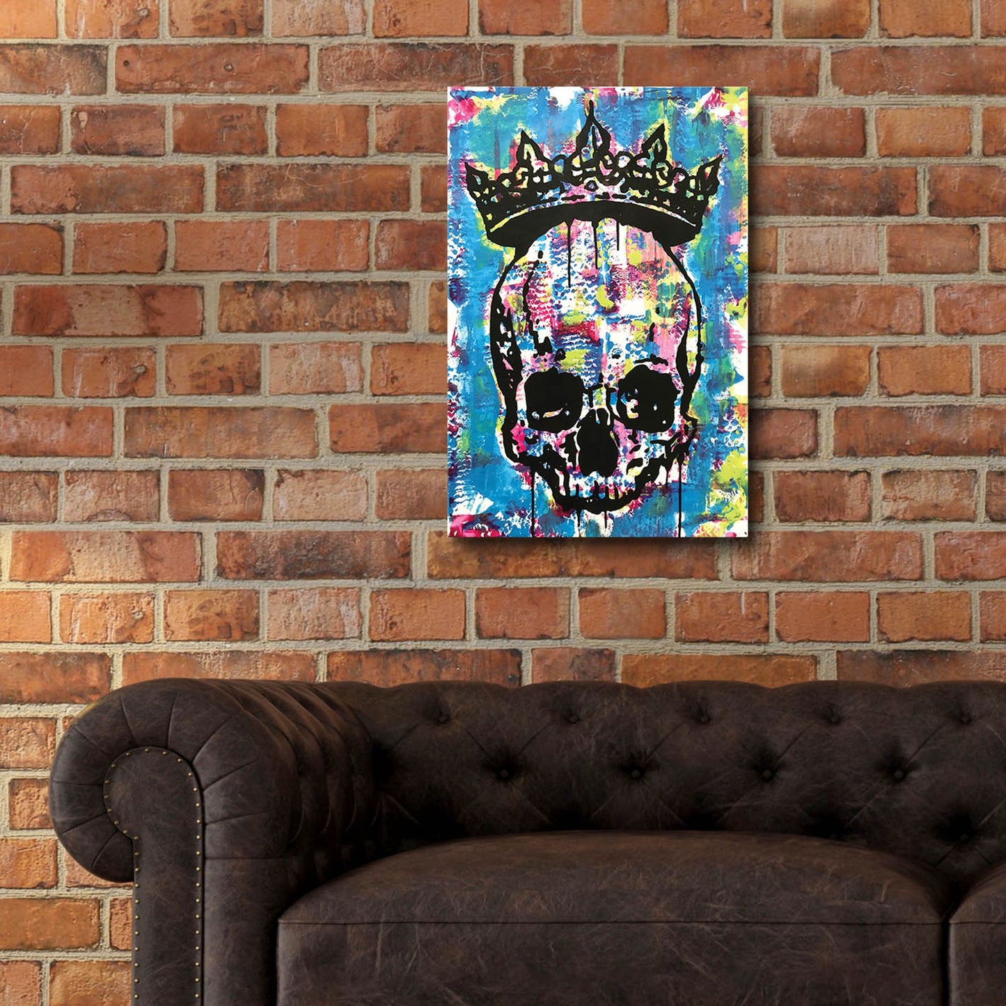 Epic Art 'Crowned Skull' by Dean Russo Studios, Acrylic Glass Wall Art,16x24