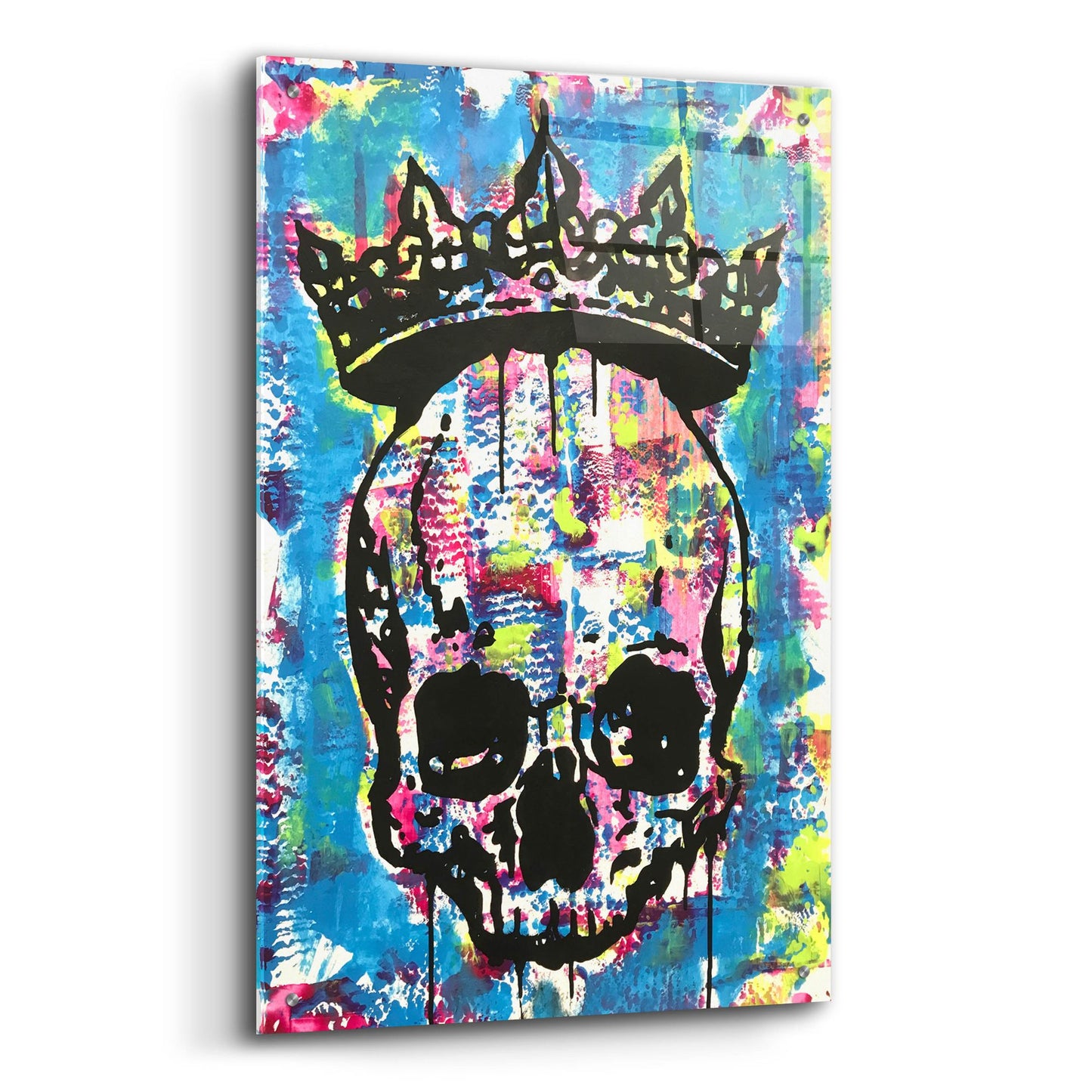 Epic Art 'Crowned Skull' by Dean Russo Studios, Acrylic Glass Wall Art,24x36