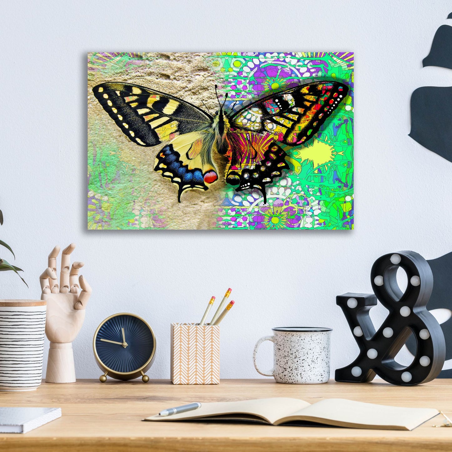 Epic Art 'Exposed Butterfly' by Dean Russo Studios, Acrylic Glass Wall Art,16x12