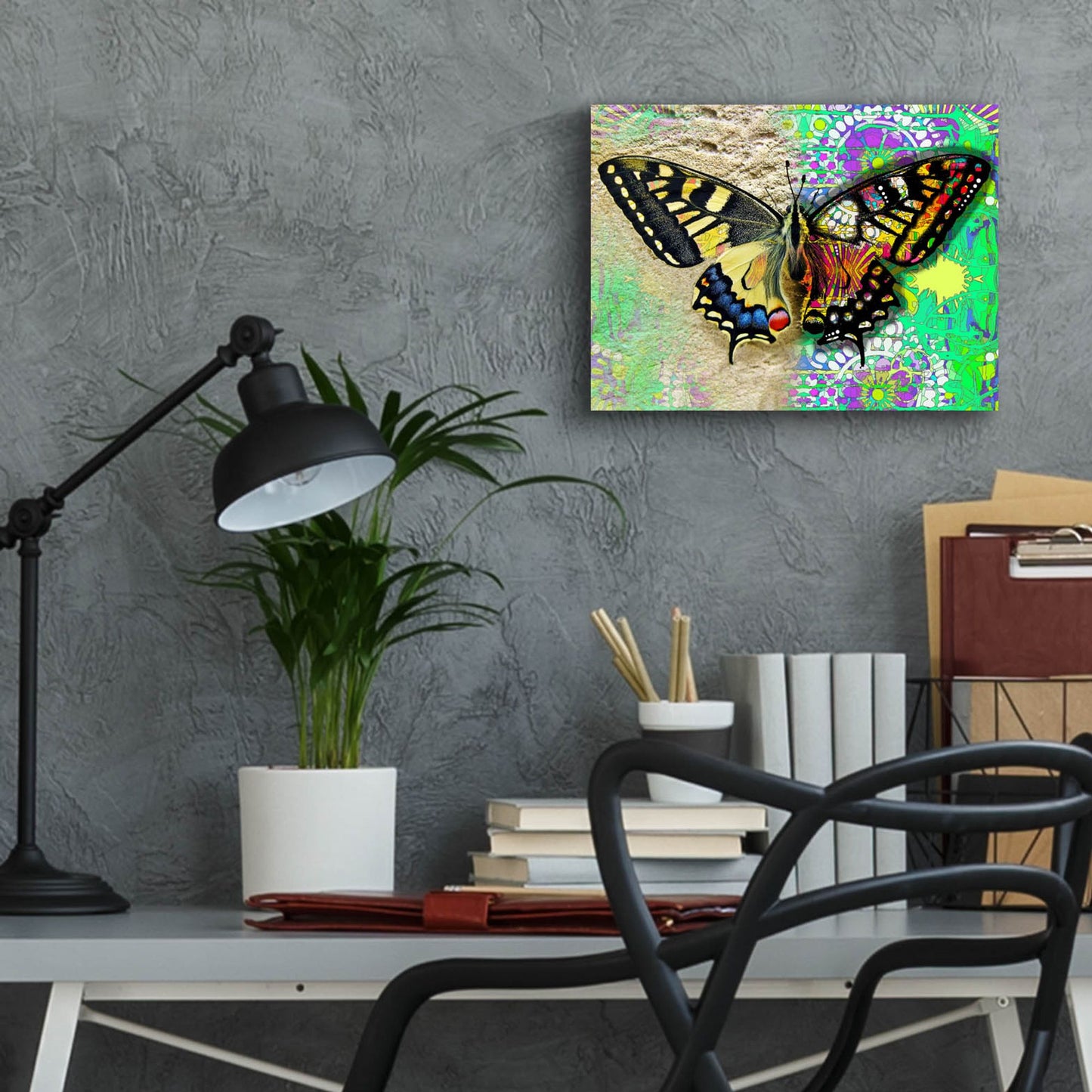 Epic Art 'Exposed Butterfly' by Dean Russo Studios, Acrylic Glass Wall Art,16x12