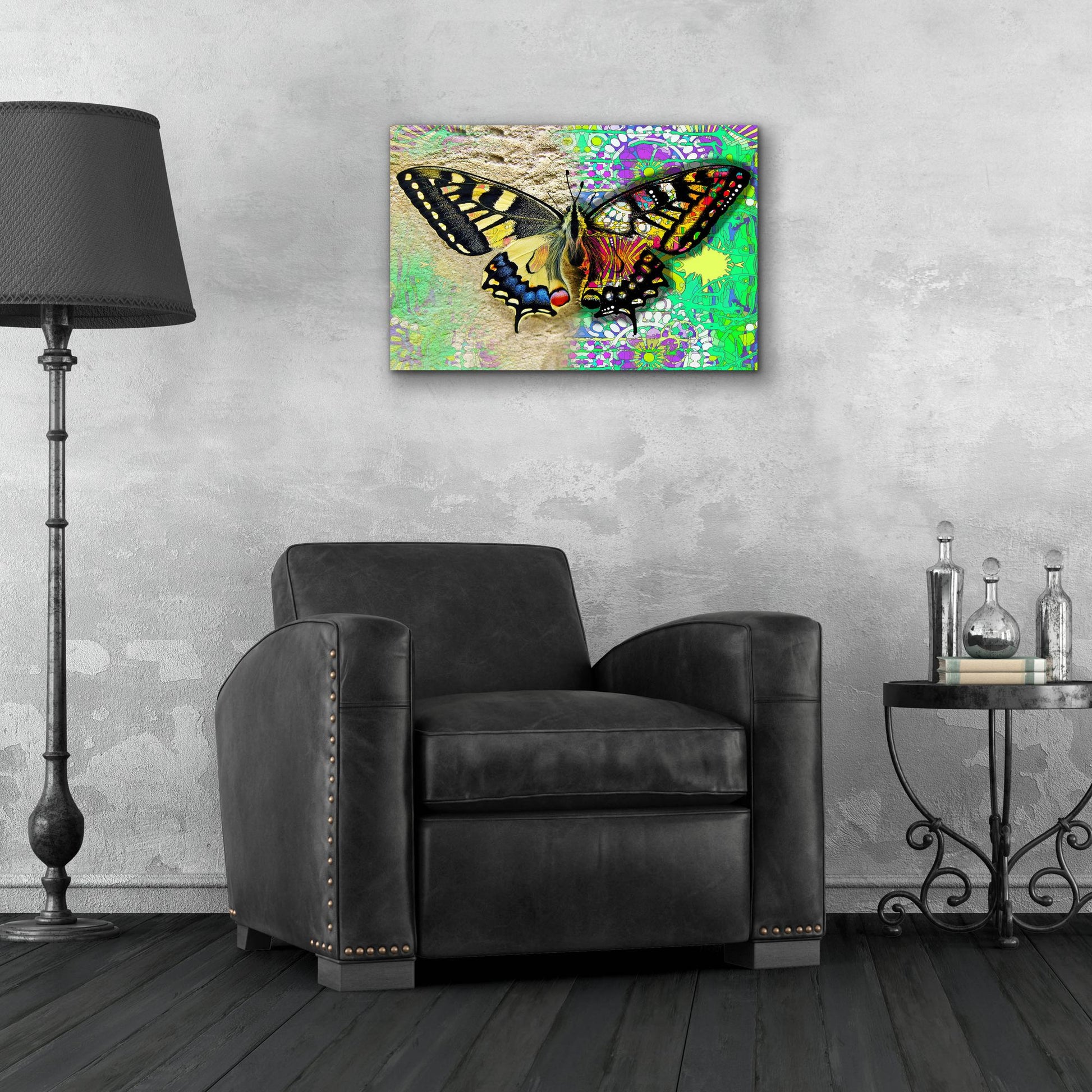 Epic Art 'Exposed Butterfly' by Dean Russo Studios, Acrylic Glass Wall Art,24x16