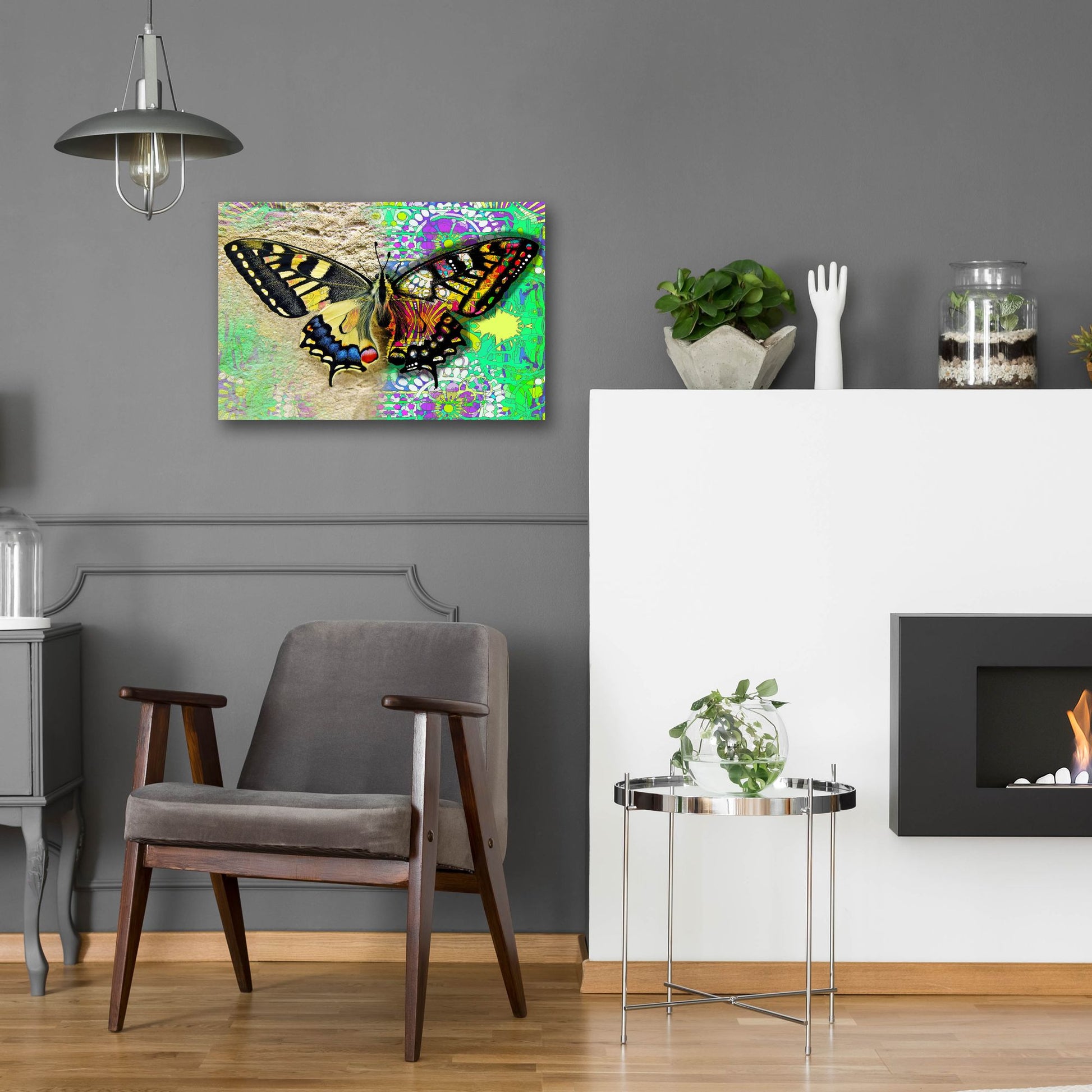 Epic Art 'Exposed Butterfly' by Dean Russo Studios, Acrylic Glass Wall Art,24x16