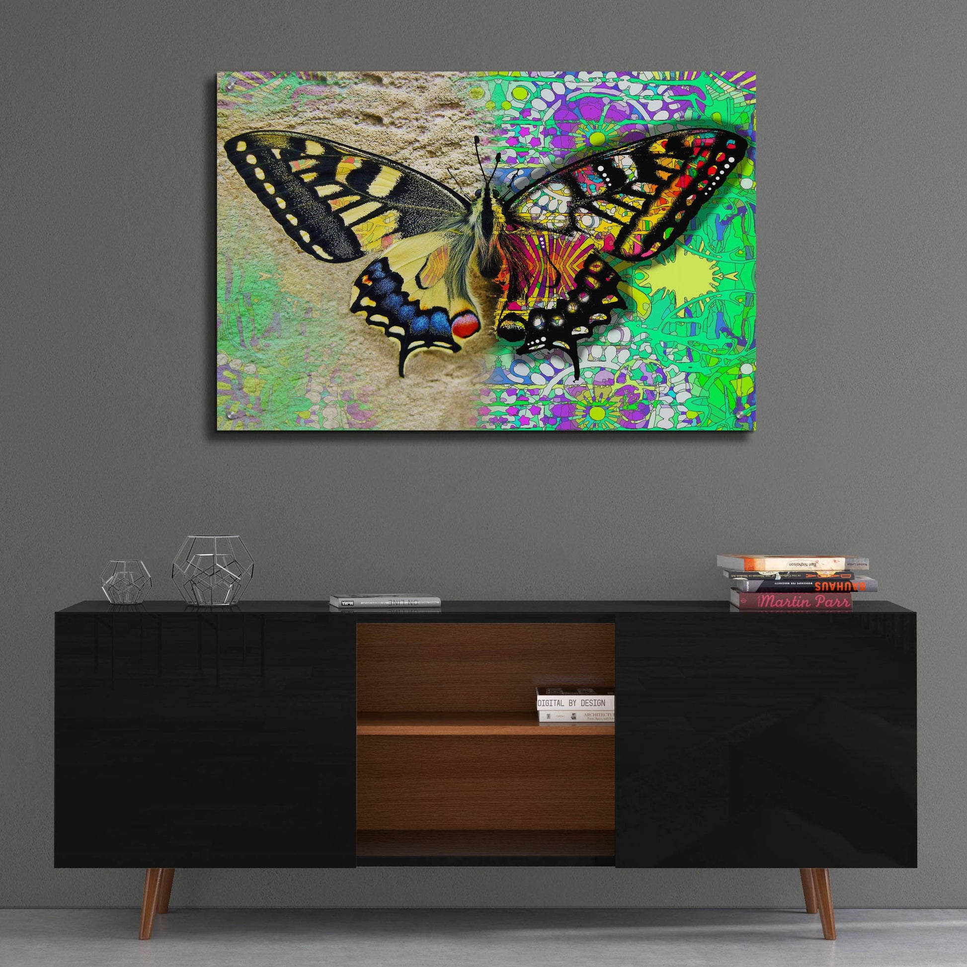 Epic Art 'Exposed Butterfly' by Dean Russo Studios, Acrylic Glass Wall Art,36x24