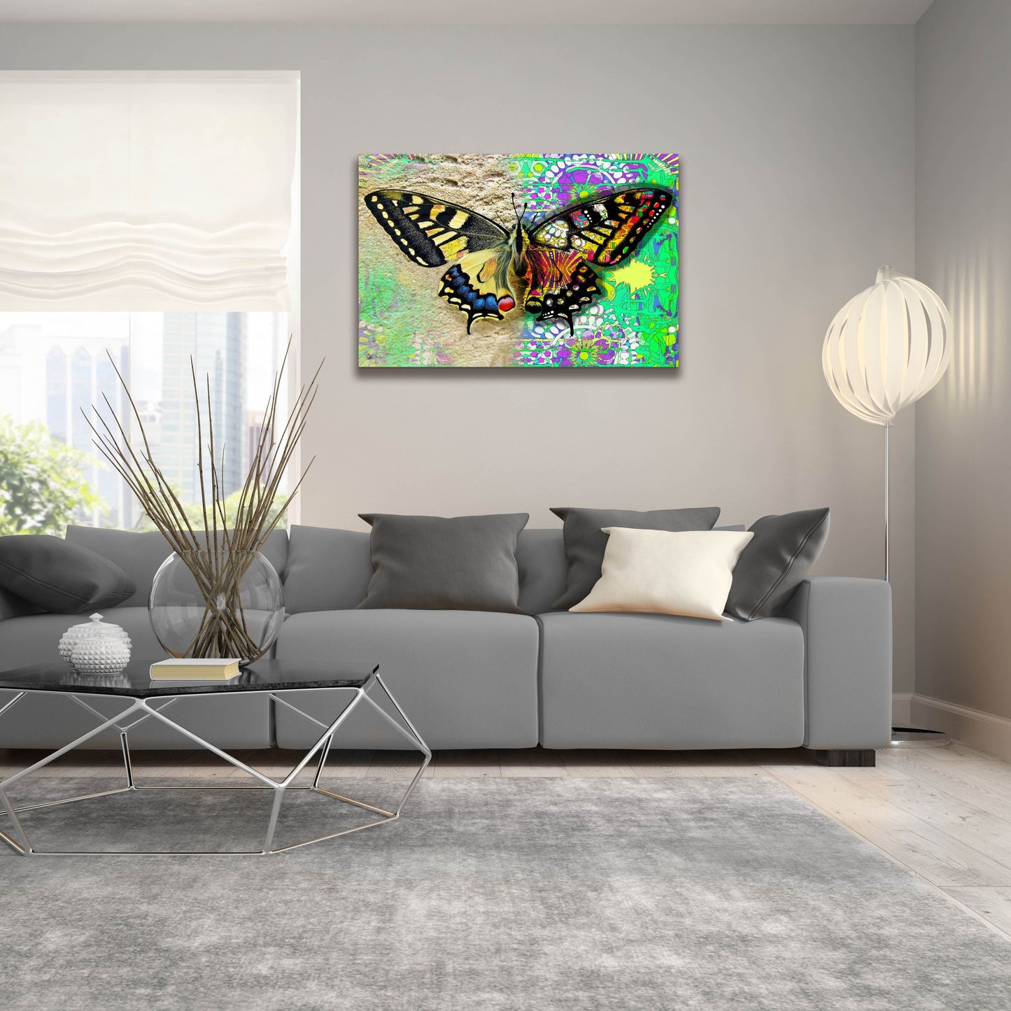 Epic Art 'Exposed Butterfly' by Dean Russo Studios, Acrylic Glass Wall Art,36x24