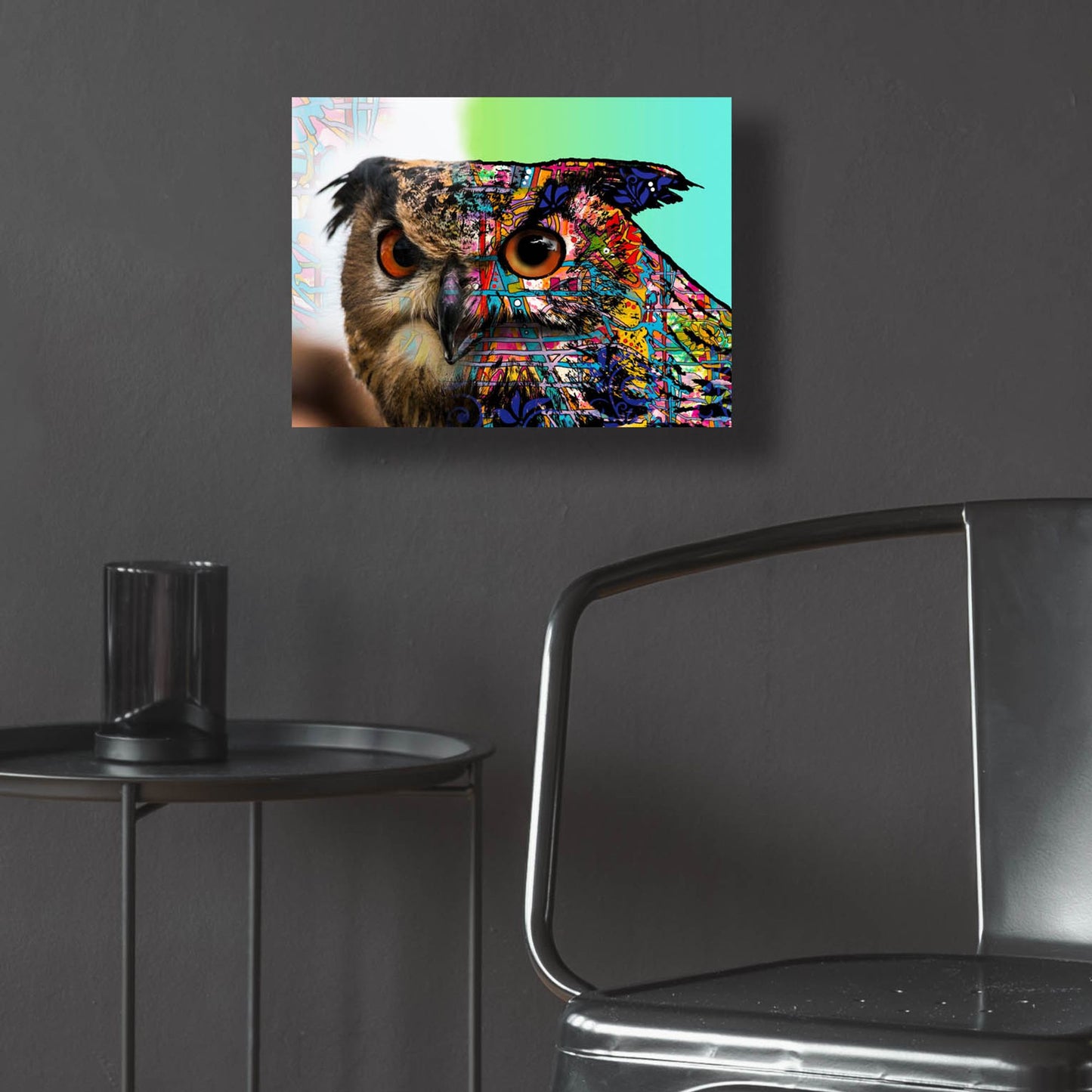 Epic Art 'Exposed Owl' by Dean Russo Studios, Acrylic Glass Wall Art,16x12