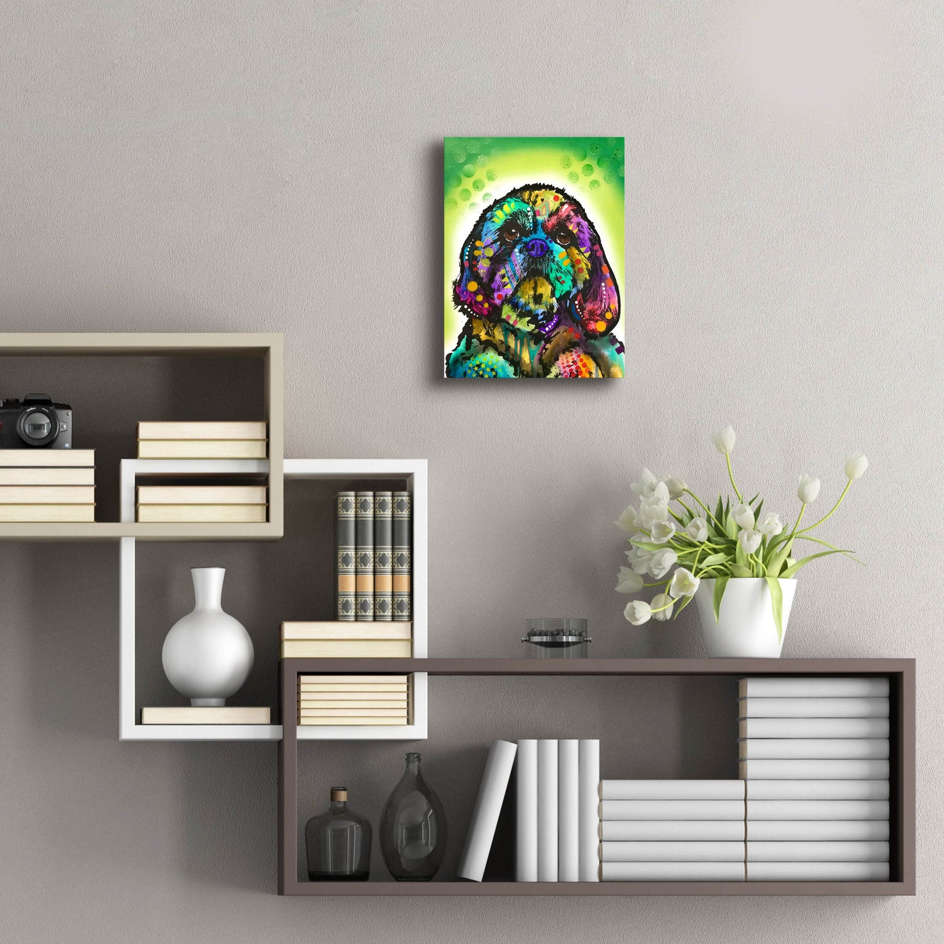 Epic Art 'Kinda Shih Tzu' by Dean Russo Studios, Acrylic Glass Wall Art,12x16