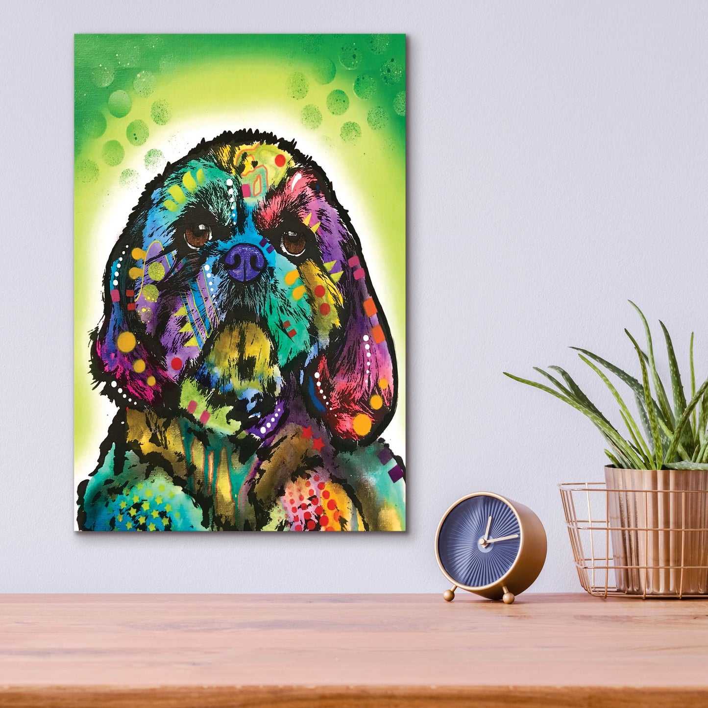 Epic Art 'Kinda Shih Tzu' by Dean Russo Studios, Acrylic Glass Wall Art,12x16