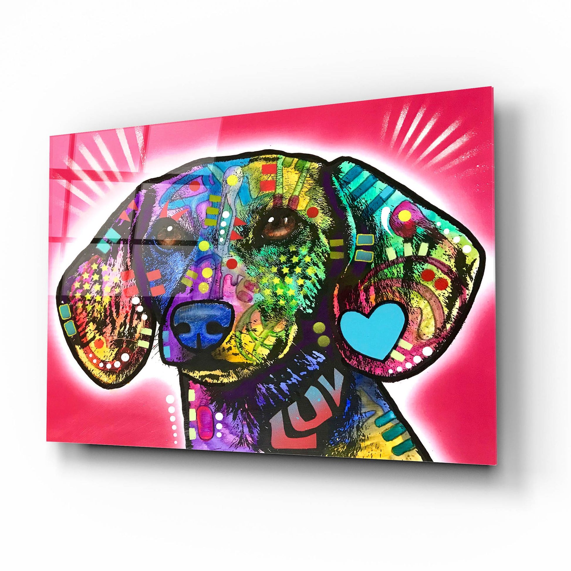 Epic Art 'Luv Doxie' by Dean Russo Studios, Acrylic Glass Wall Art,16x12