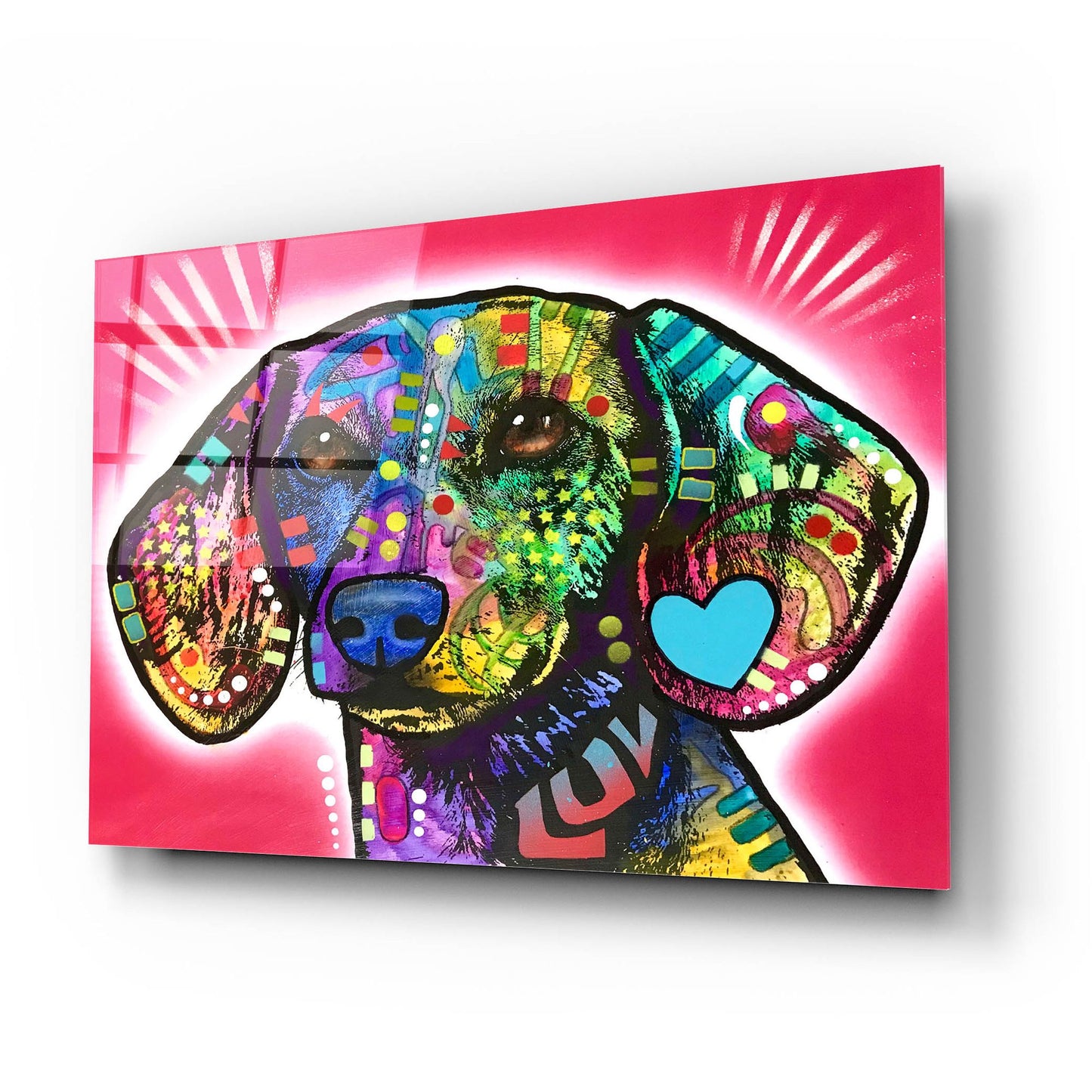 Epic Art 'Luv Doxie' by Dean Russo Studios, Acrylic Glass Wall Art,24x16