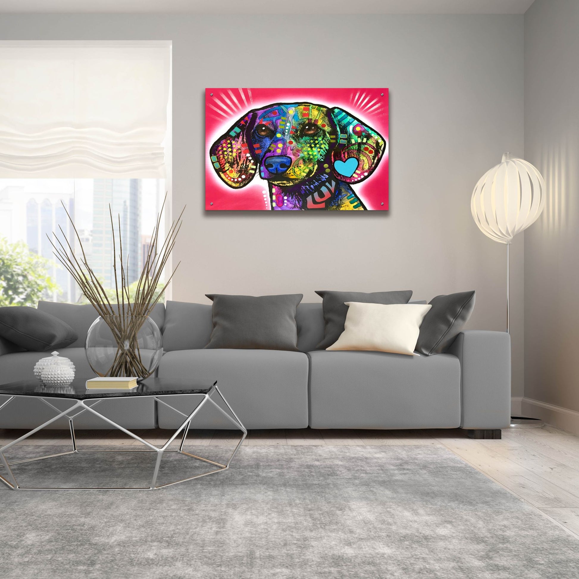 Epic Art 'Luv Doxie' by Dean Russo Studios, Acrylic Glass Wall Art,36x24