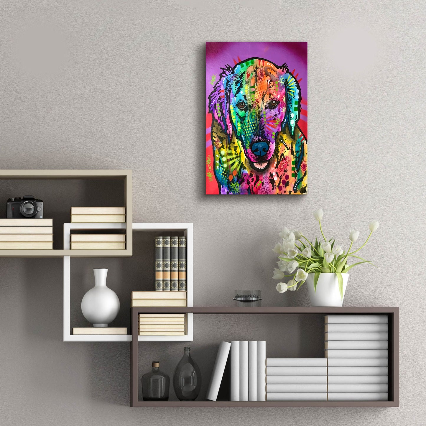 Epic Art 'Luvin Retriever' by Dean Russo Studios, Acrylic Glass Wall Art,16x24