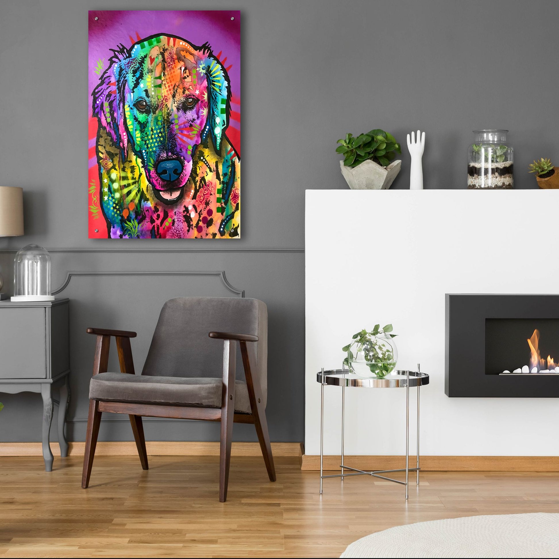 Epic Art 'Luvin Retriever' by Dean Russo Studios, Acrylic Glass Wall Art,24x36