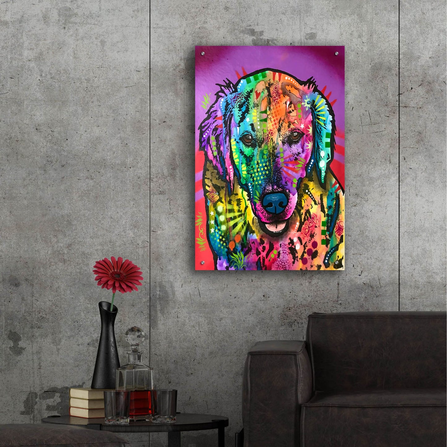 Epic Art 'Luvin Retriever' by Dean Russo Studios, Acrylic Glass Wall Art,24x36