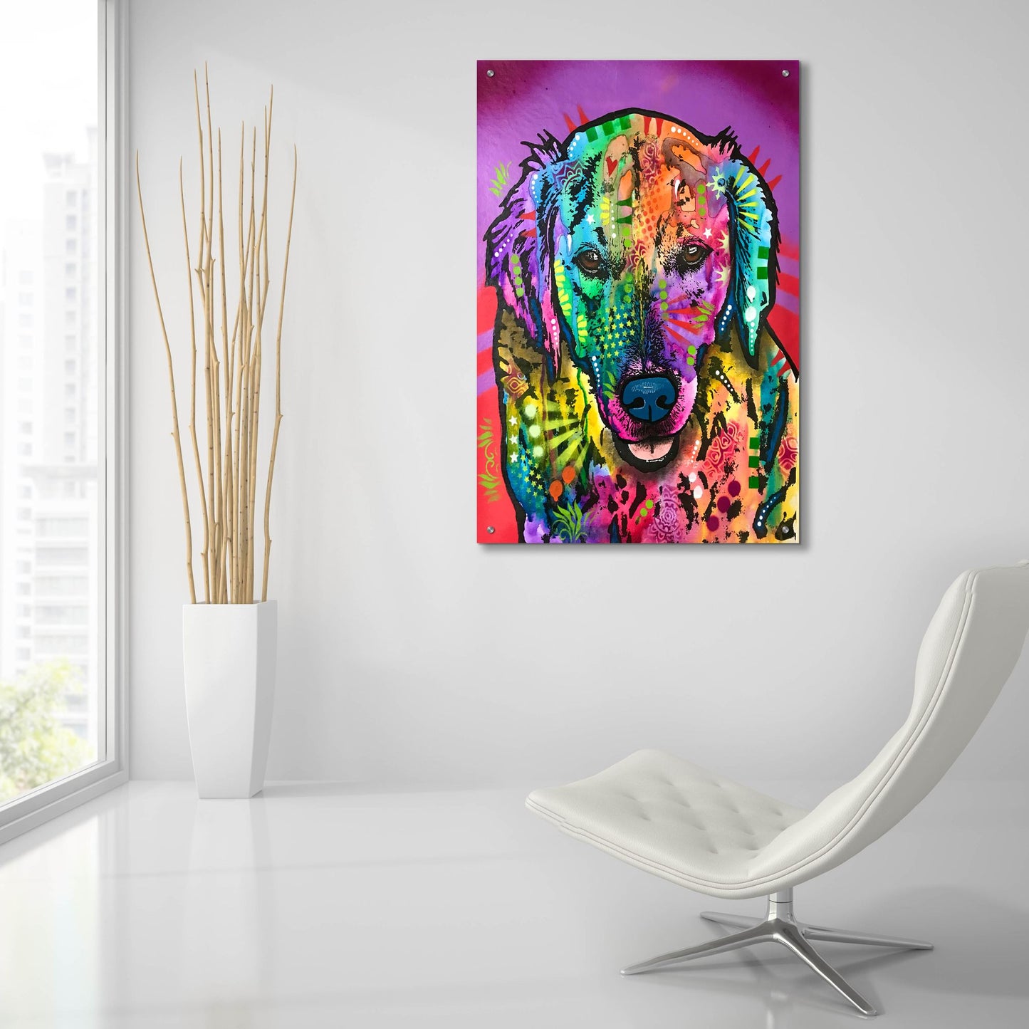 Epic Art 'Luvin Retriever' by Dean Russo Studios, Acrylic Glass Wall Art,24x36