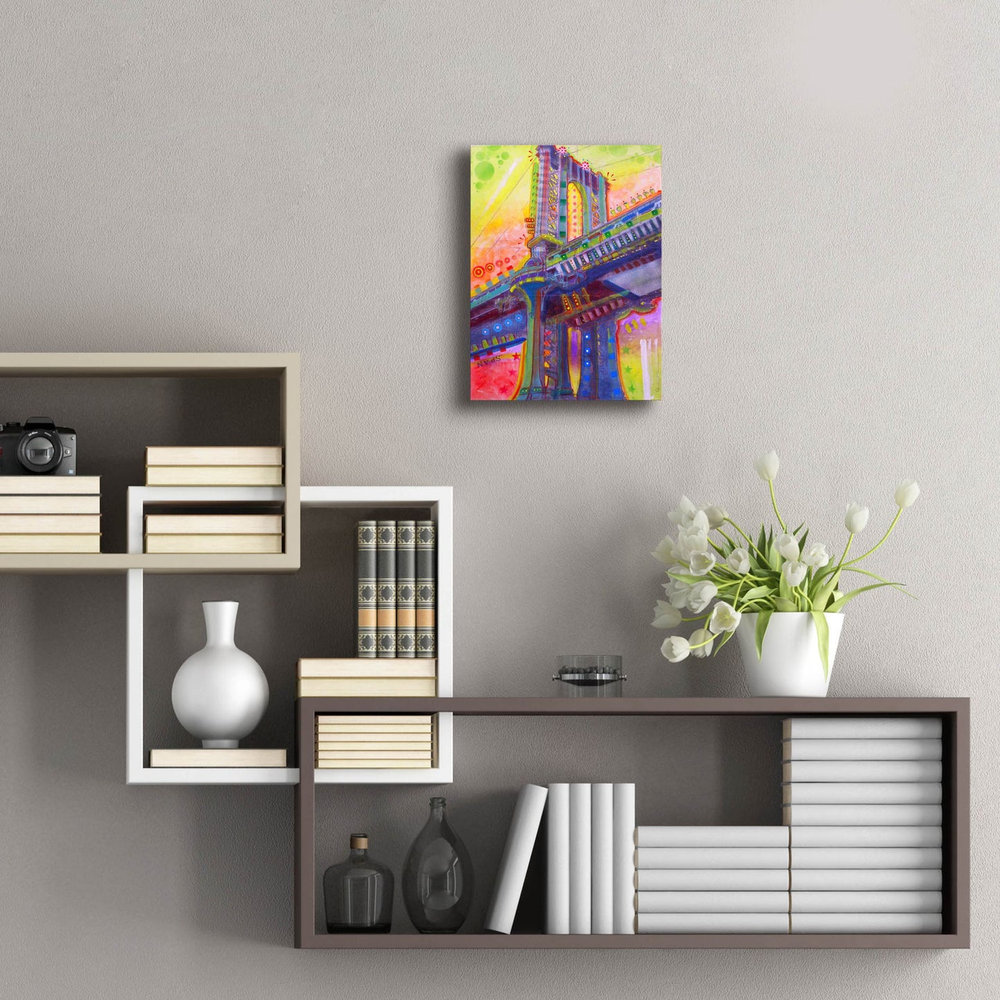 Epic Art 'Manhattan Bridge' by Dean Russo Studios, Acrylic Glass Wall Art,12x16