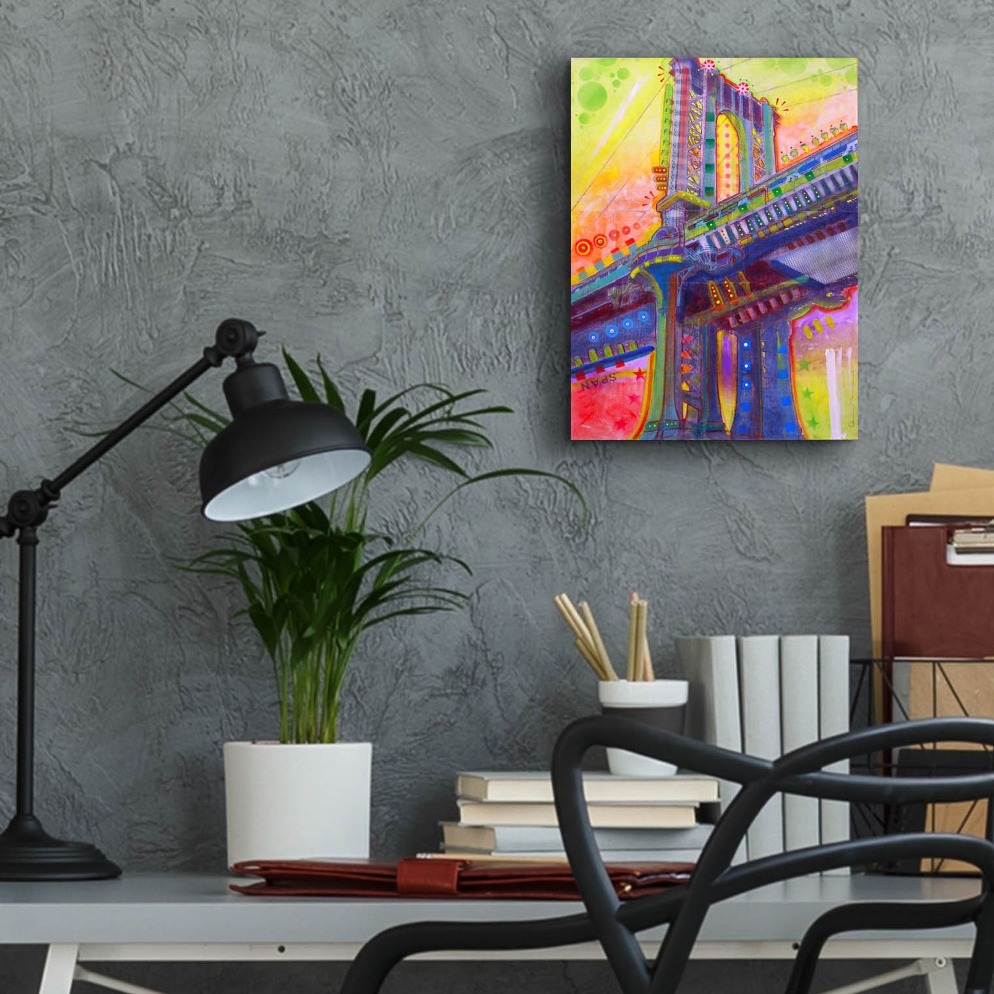 Epic Art 'Manhattan Bridge' by Dean Russo Studios, Acrylic Glass Wall Art,12x16