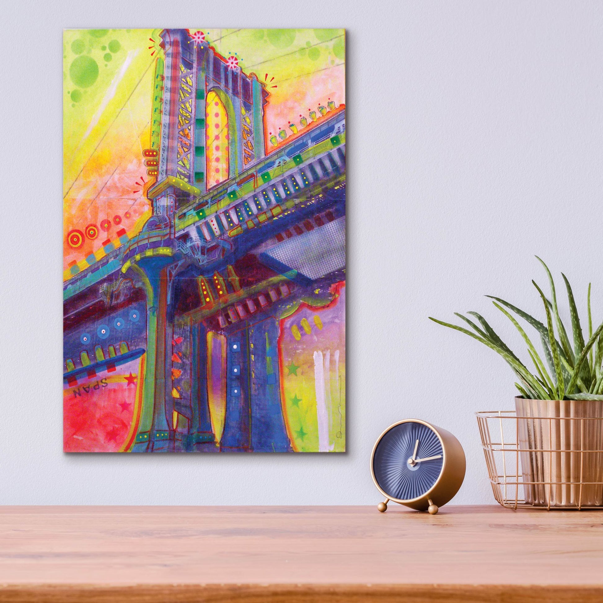 Epic Art 'Manhattan Bridge' by Dean Russo Studios, Acrylic Glass Wall Art,12x16