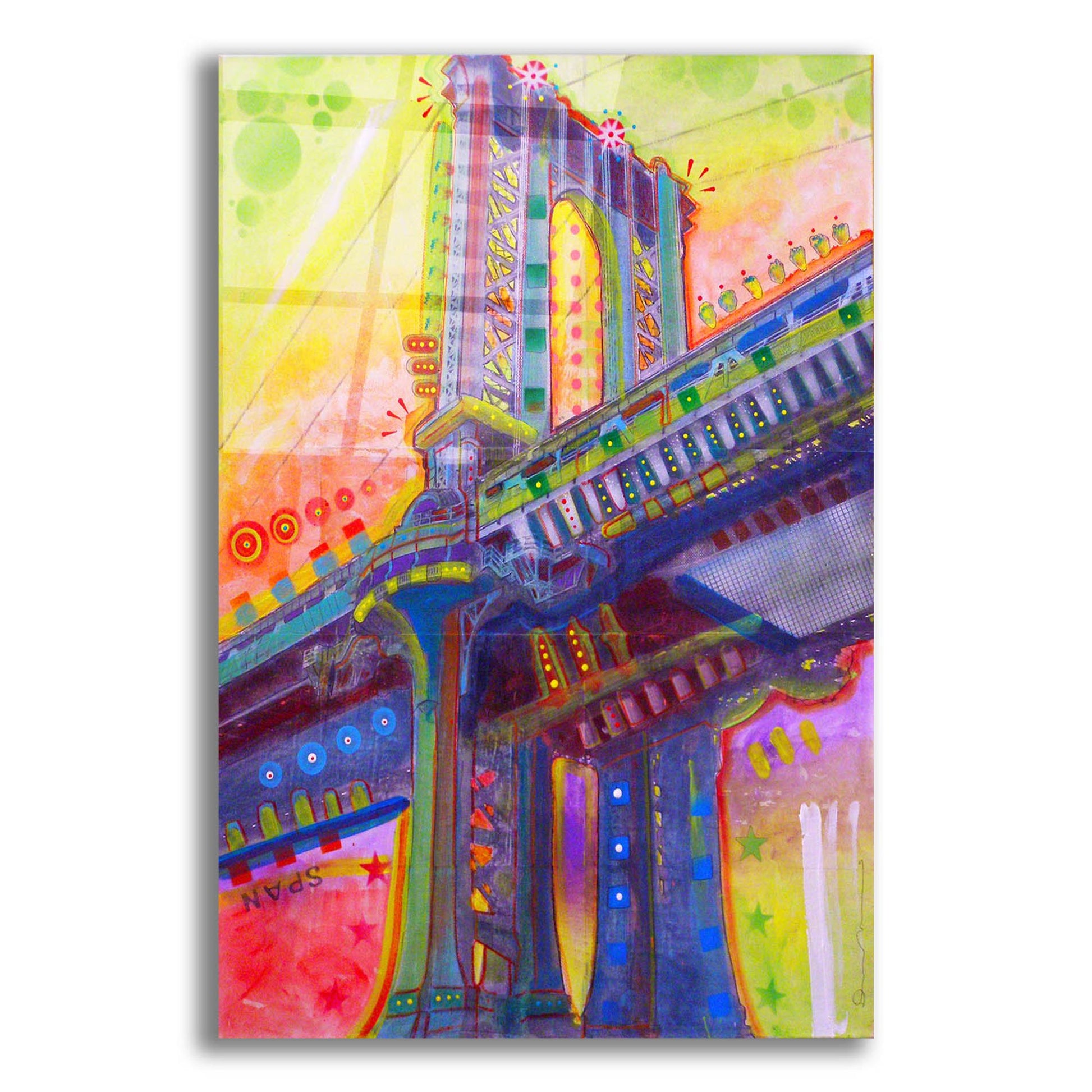 Epic Art 'Manhattan Bridge' by Dean Russo Studios, Acrylic Glass Wall Art,12x16