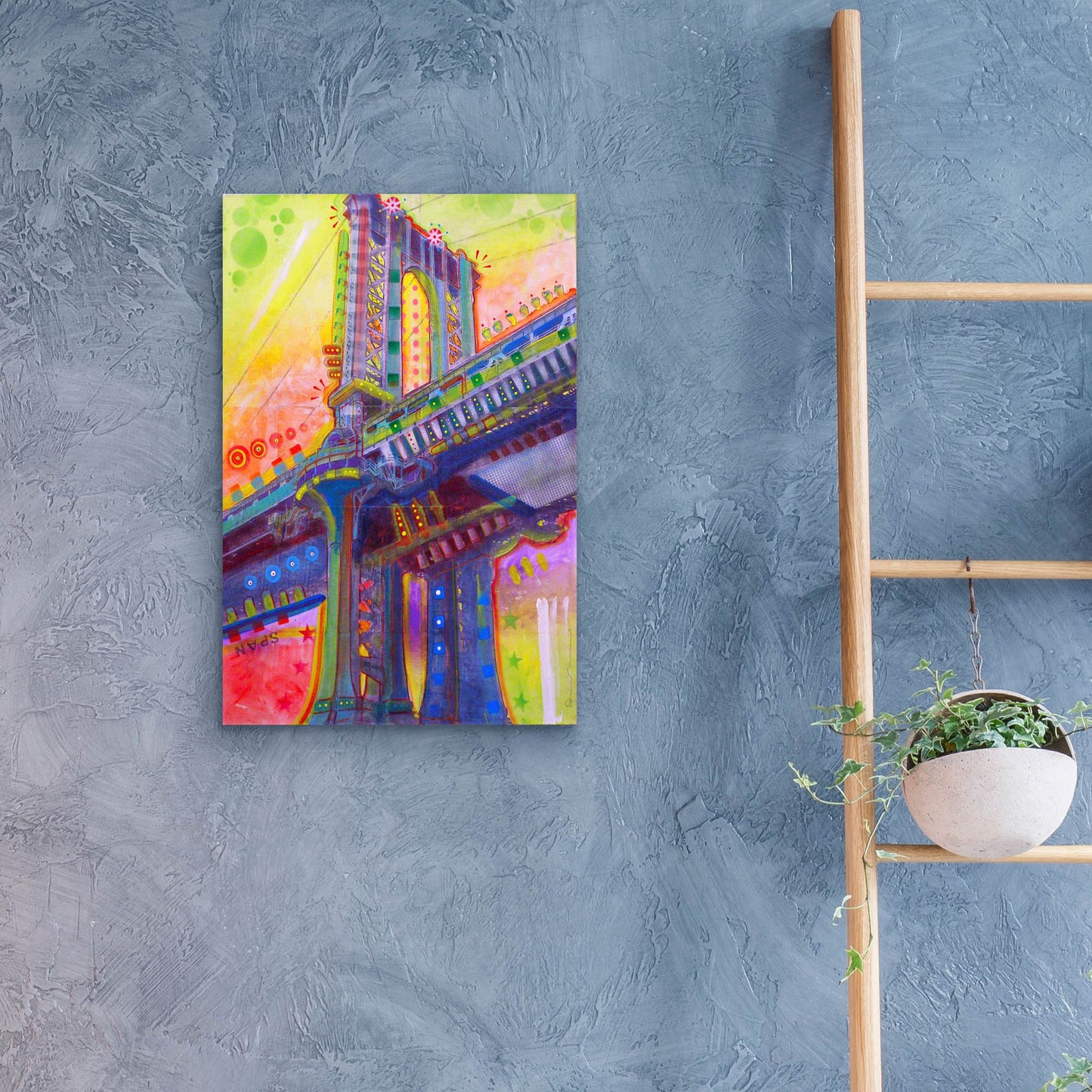 Epic Art 'Manhattan Bridge' by Dean Russo Studios, Acrylic Glass Wall Art,16x24