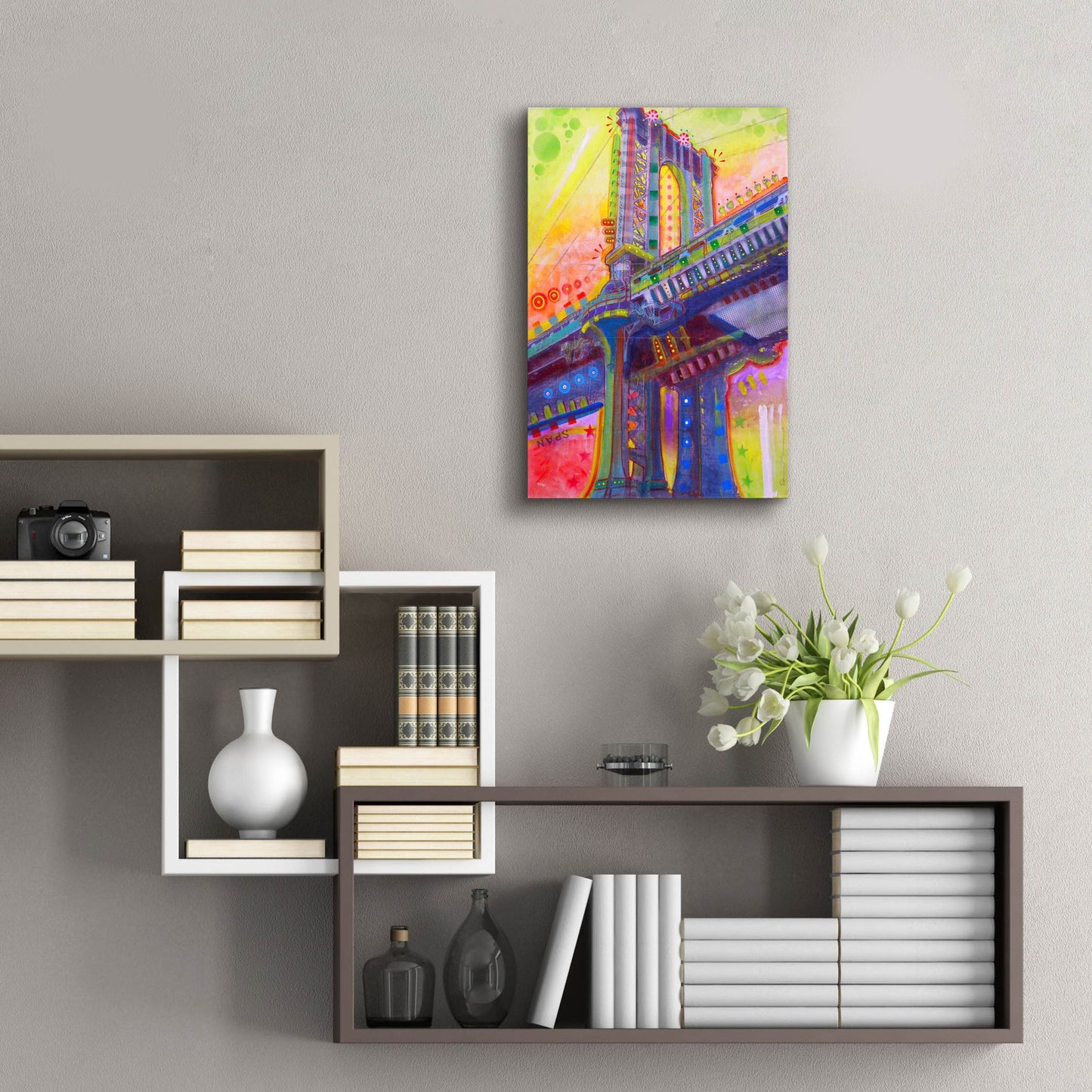 Epic Art 'Manhattan Bridge' by Dean Russo Studios, Acrylic Glass Wall Art,16x24