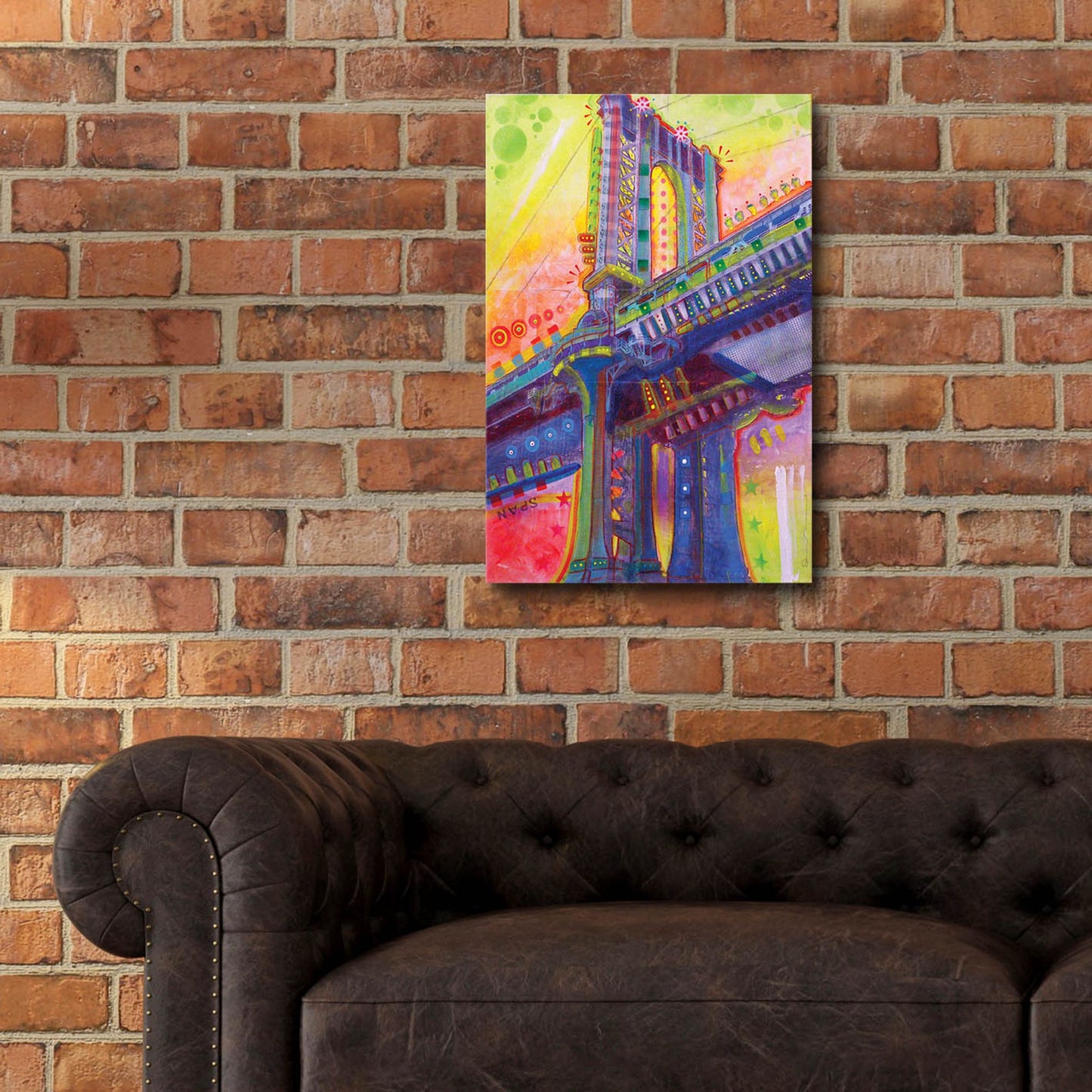 Epic Art 'Manhattan Bridge' by Dean Russo Studios, Acrylic Glass Wall Art,16x24