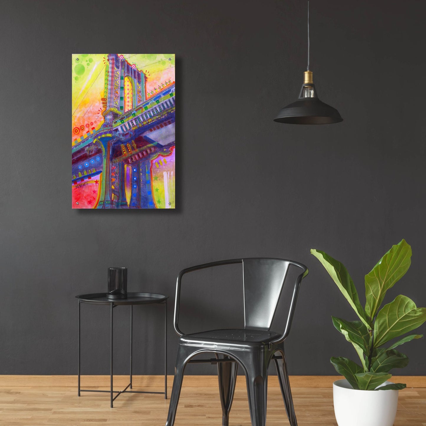 Epic Art 'Manhattan Bridge' by Dean Russo Studios, Acrylic Glass Wall Art,24x36