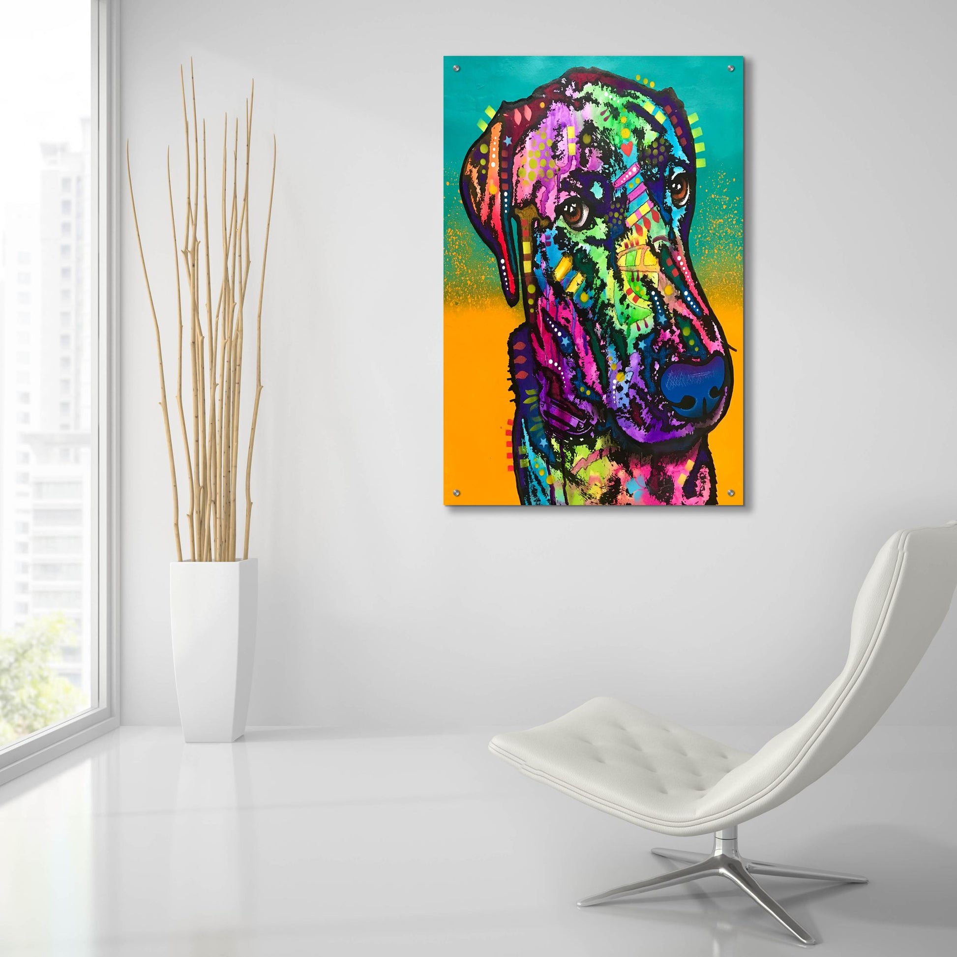 Epic Art 'Never Me' by Dean Russo Studios, Acrylic Glass Wall Art,24x36