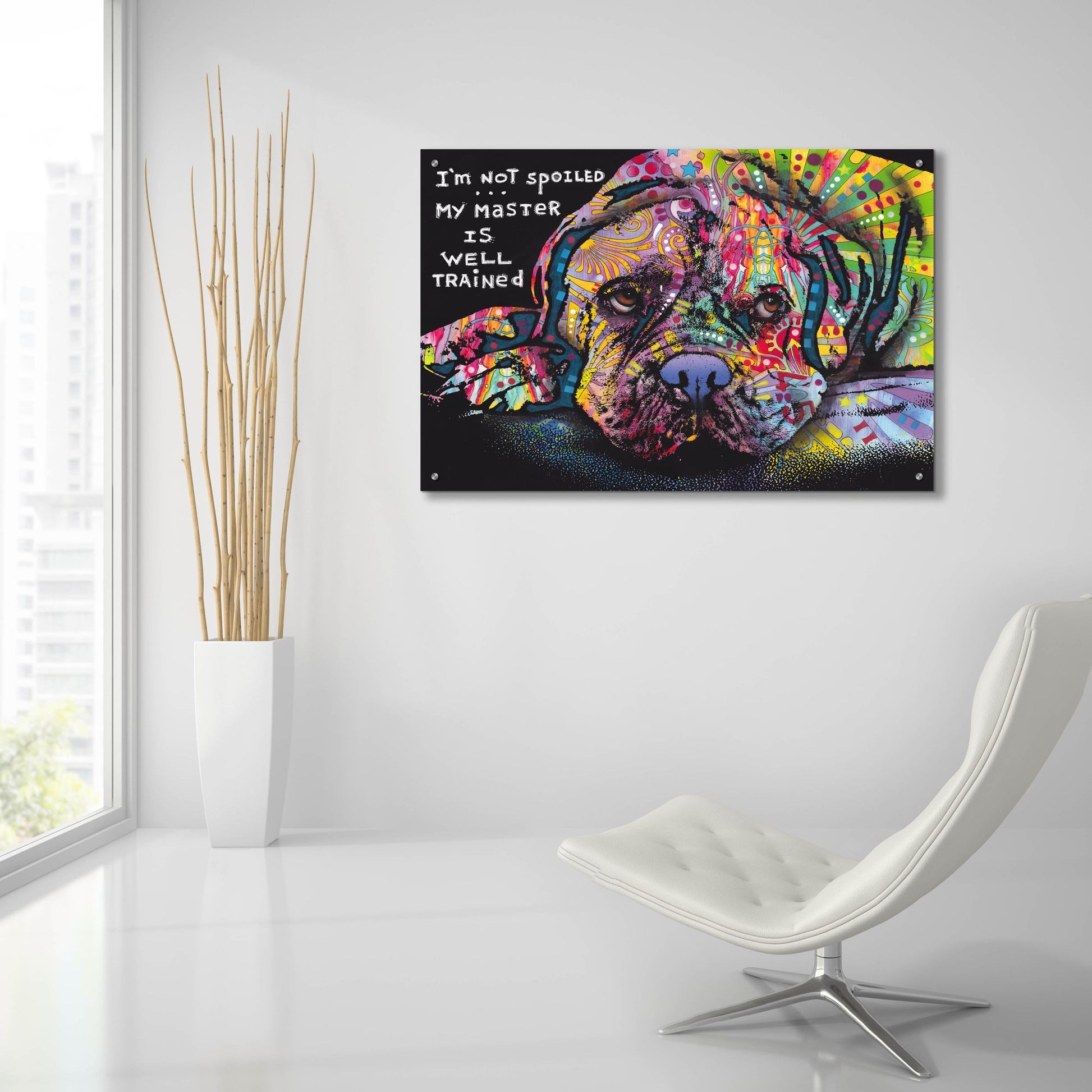 Epic Art 'Not Spoiled' by Dean Russo Studios, Acrylic Glass Wall Art,36x24