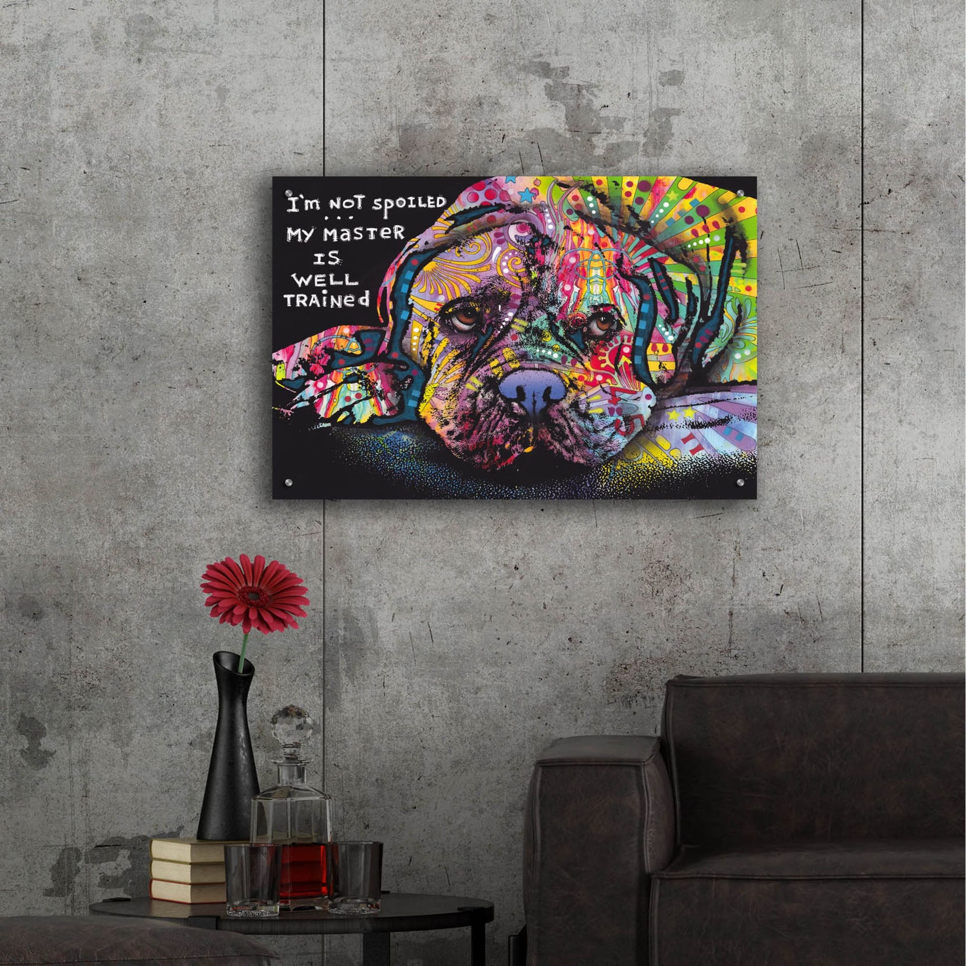 Epic Art 'Not Spoiled' by Dean Russo Studios, Acrylic Glass Wall Art,36x24