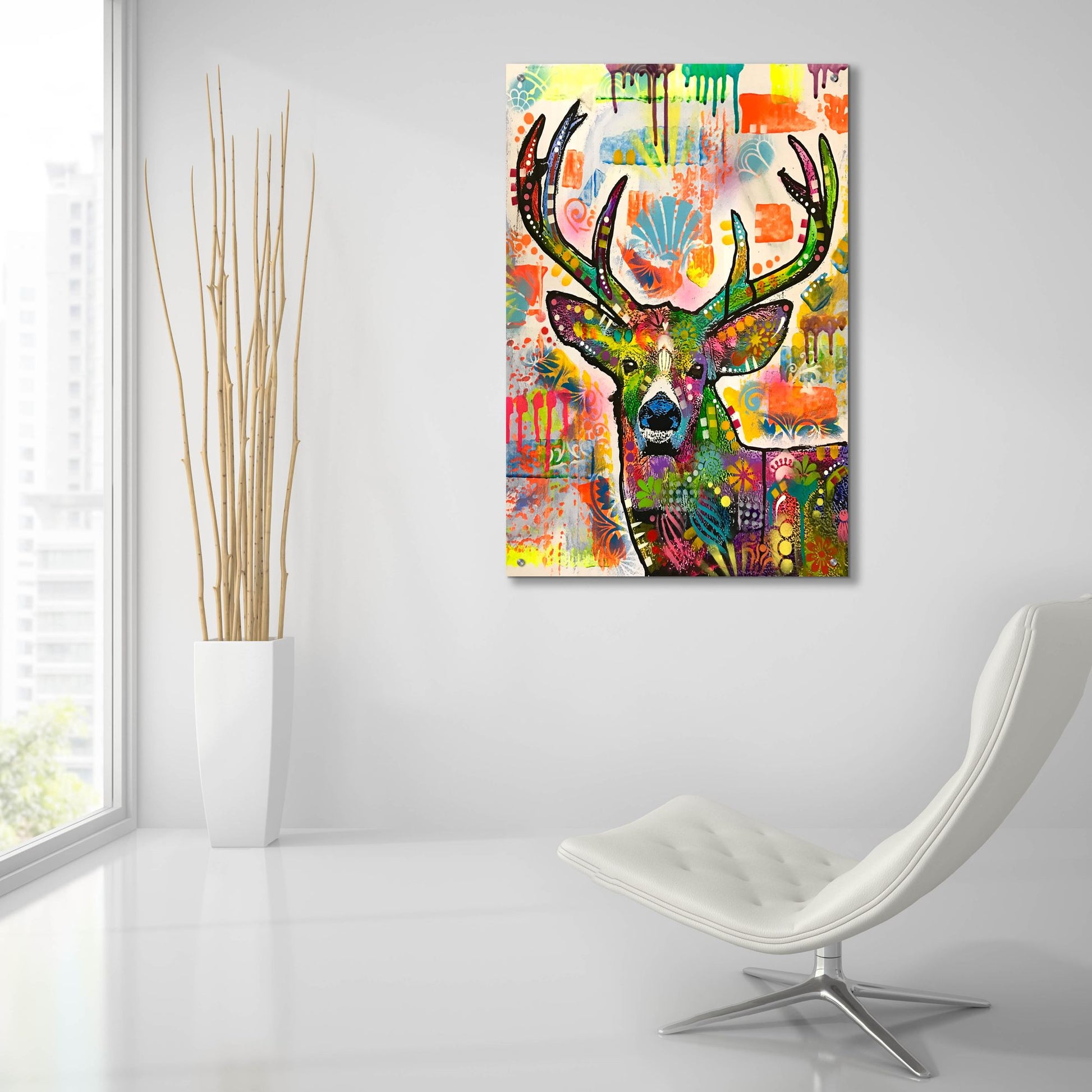 Epic Art 'Patch Buck' by Dean Russo Studios, Acrylic Glass Wall Art,24x36