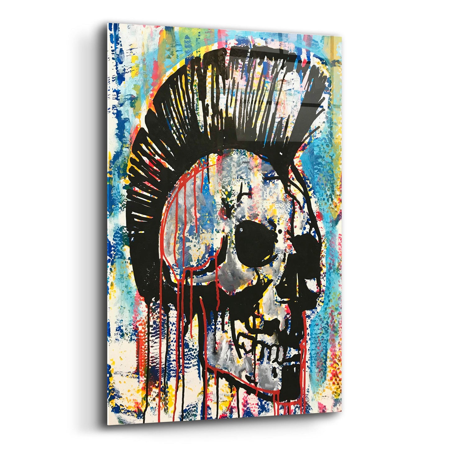 Epic Art 'Punk Skull' by Dean Russo Studios, Acrylic Glass Wall Art,12x16