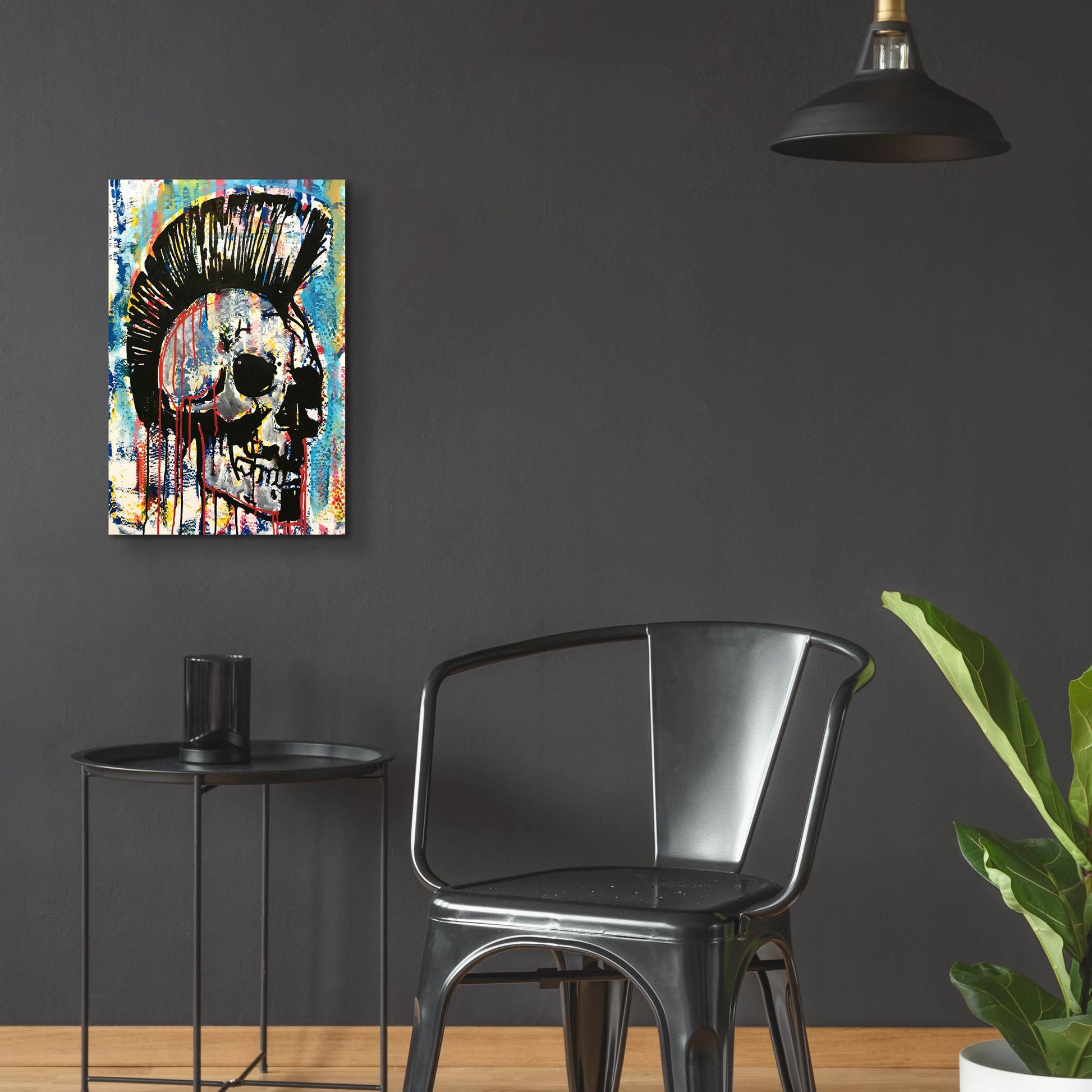 Epic Art 'Punk Skull' by Dean Russo Studios, Acrylic Glass Wall Art,16x24