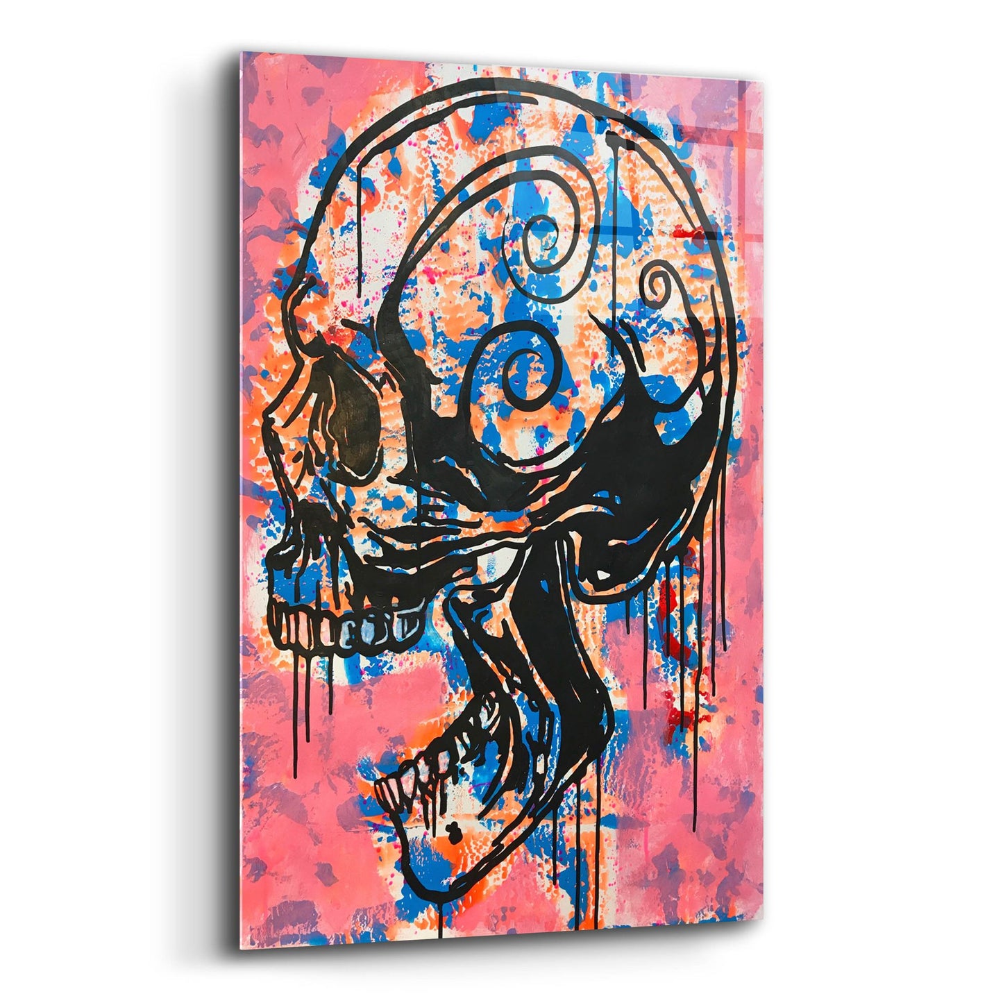 Epic Art 'Screaming Skull 1' by Dean Russo Studios, Acrylic Glass Wall Art,12x16