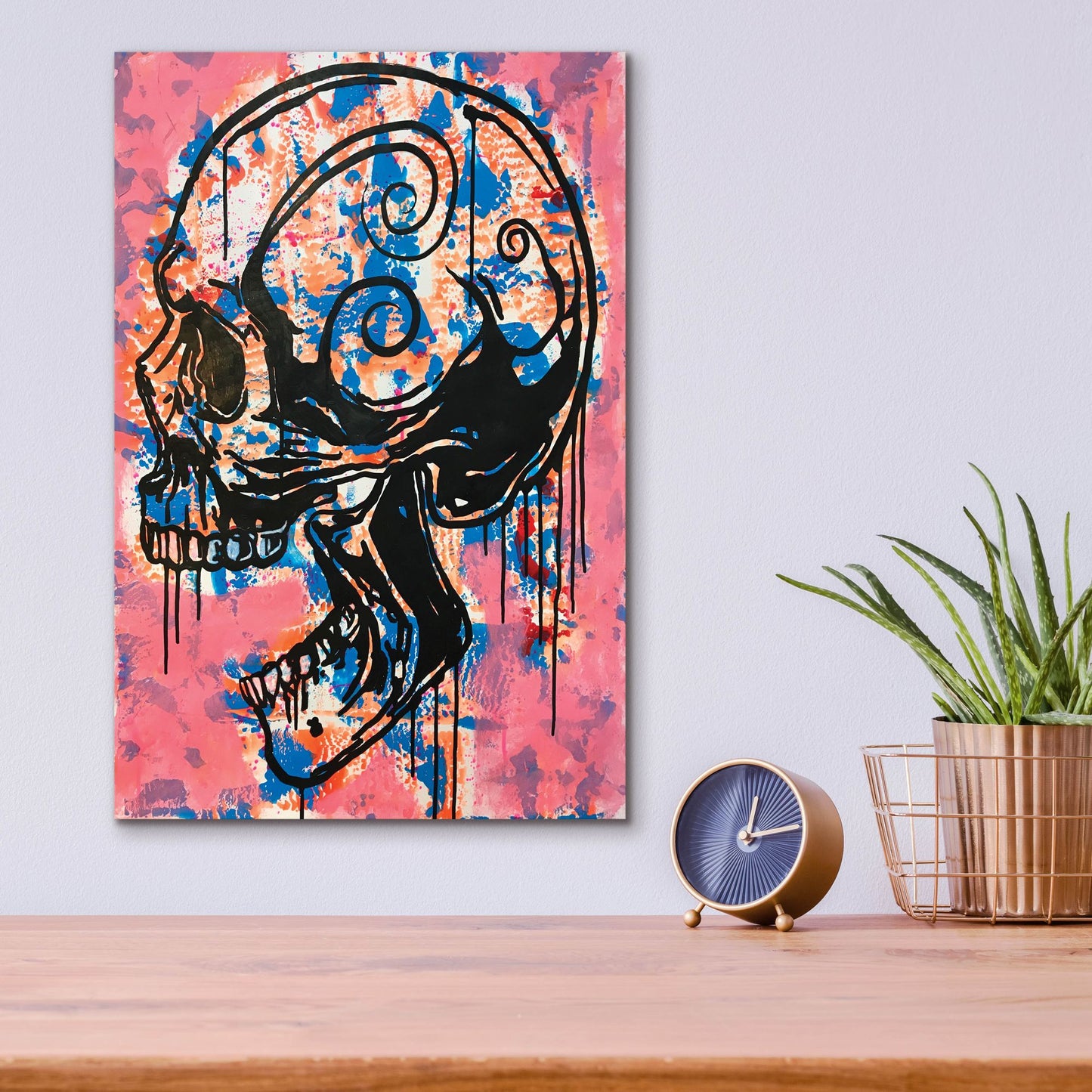 Epic Art 'Screaming Skull 1' by Dean Russo Studios, Acrylic Glass Wall Art,12x16