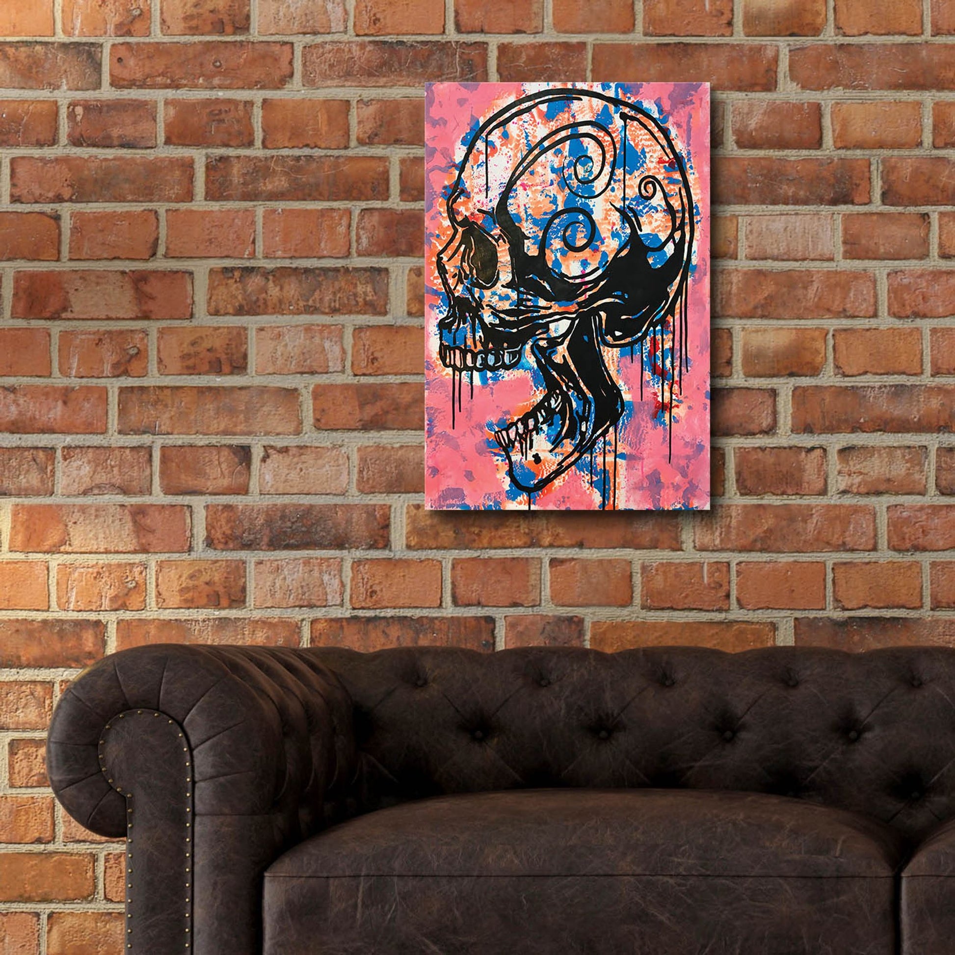 Epic Art 'Screaming Skull 1' by Dean Russo Studios, Acrylic Glass Wall Art,16x24