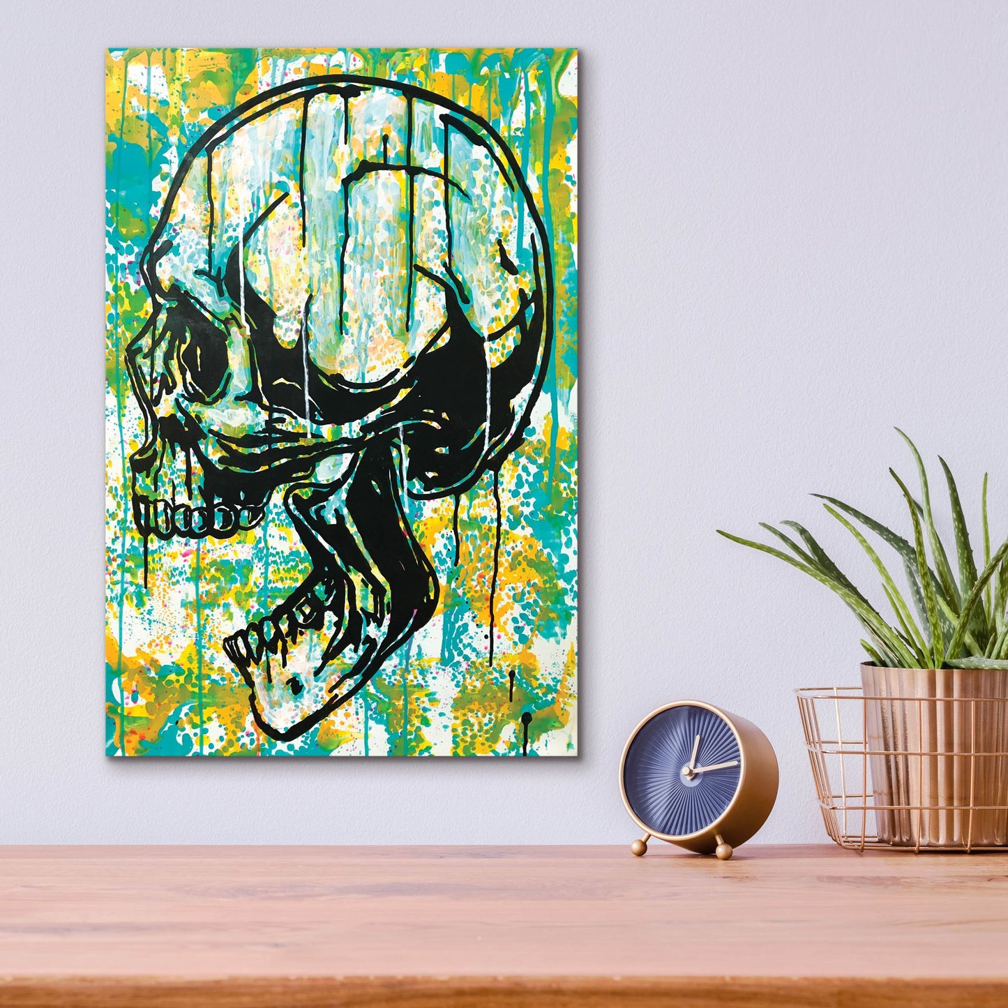 Epic Art 'Screaming Skull 2' by Dean Russo Studios, Acrylic Glass Wall Art,12x16