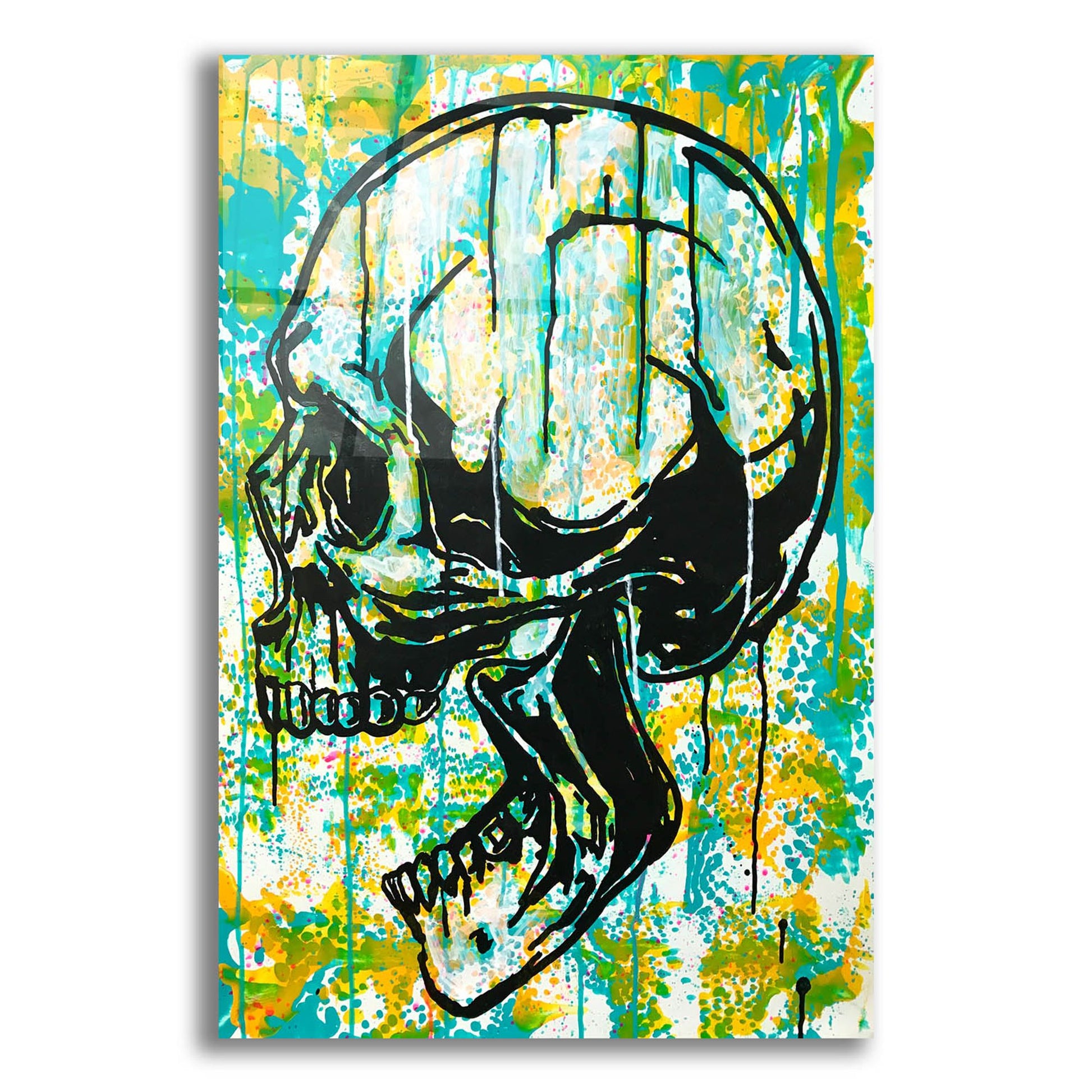 Epic Art 'Screaming Skull 2' by Dean Russo Studios, Acrylic Glass Wall Art,12x16