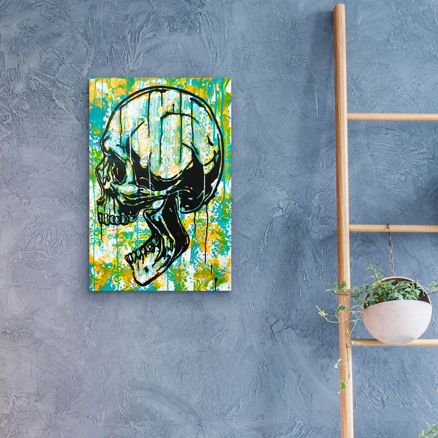 Epic Art 'Screaming Skull 2' by Dean Russo Studios, Acrylic Glass Wall Art,16x24