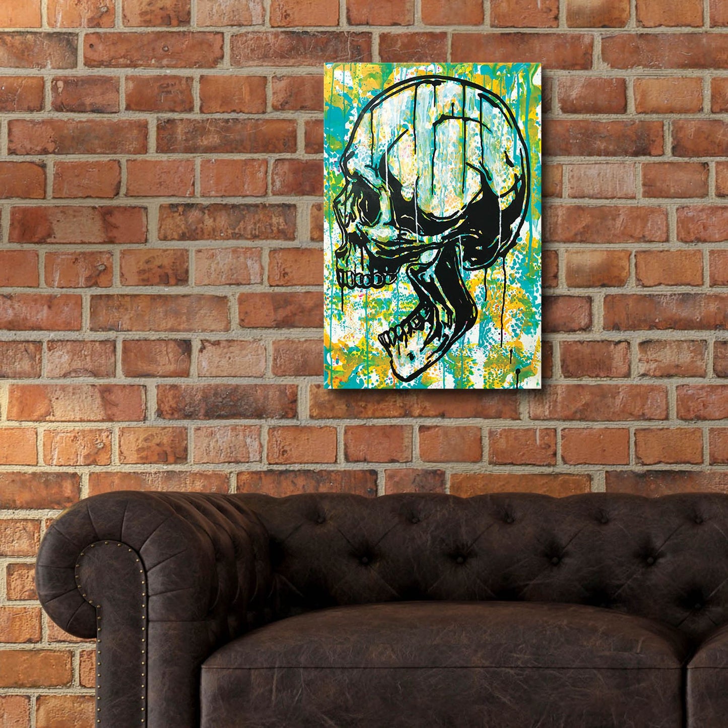 Epic Art 'Screaming Skull 2' by Dean Russo Studios, Acrylic Glass Wall Art,16x24