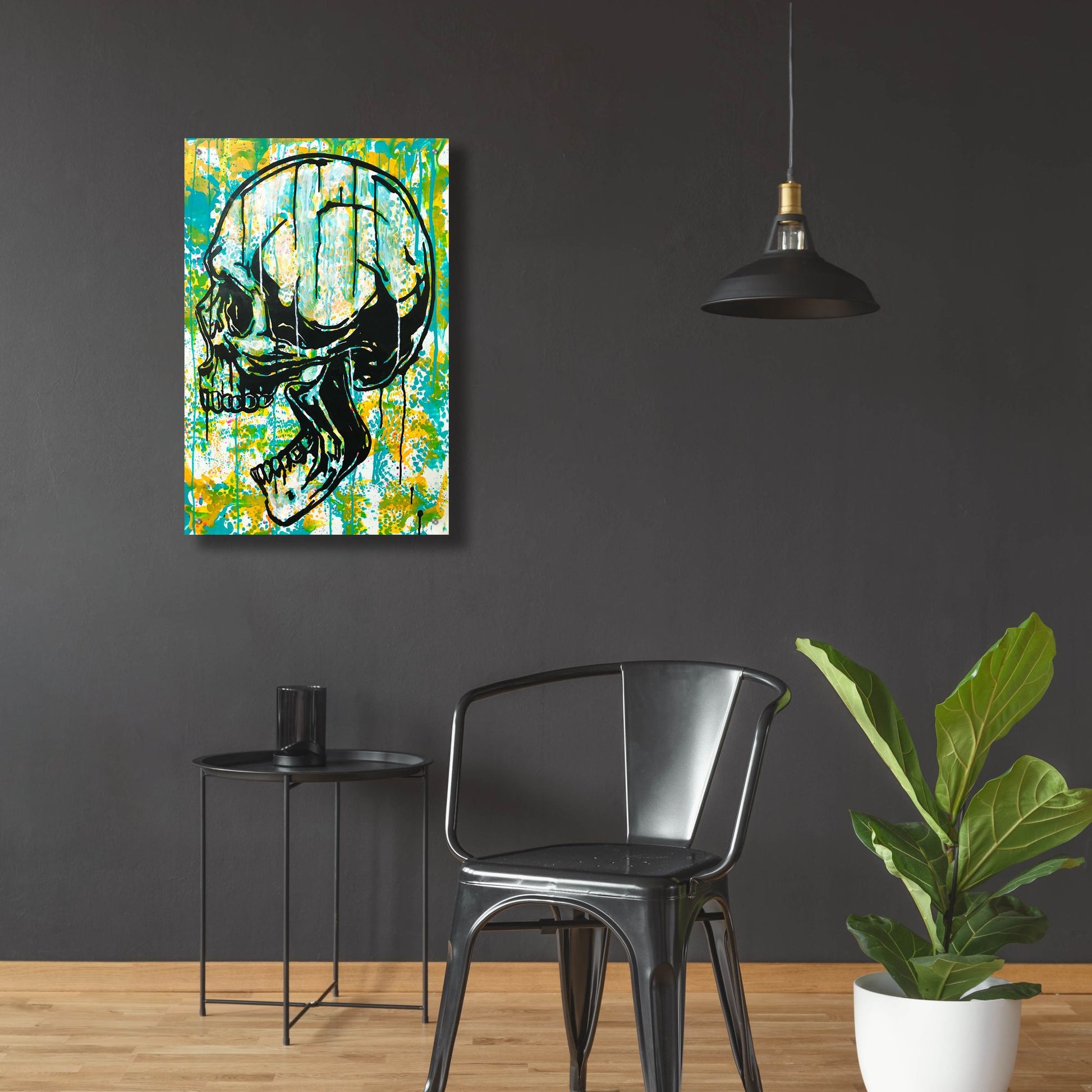 Epic Art 'Screaming Skull 2' by Dean Russo Studios, Acrylic Glass Wall Art,24x36