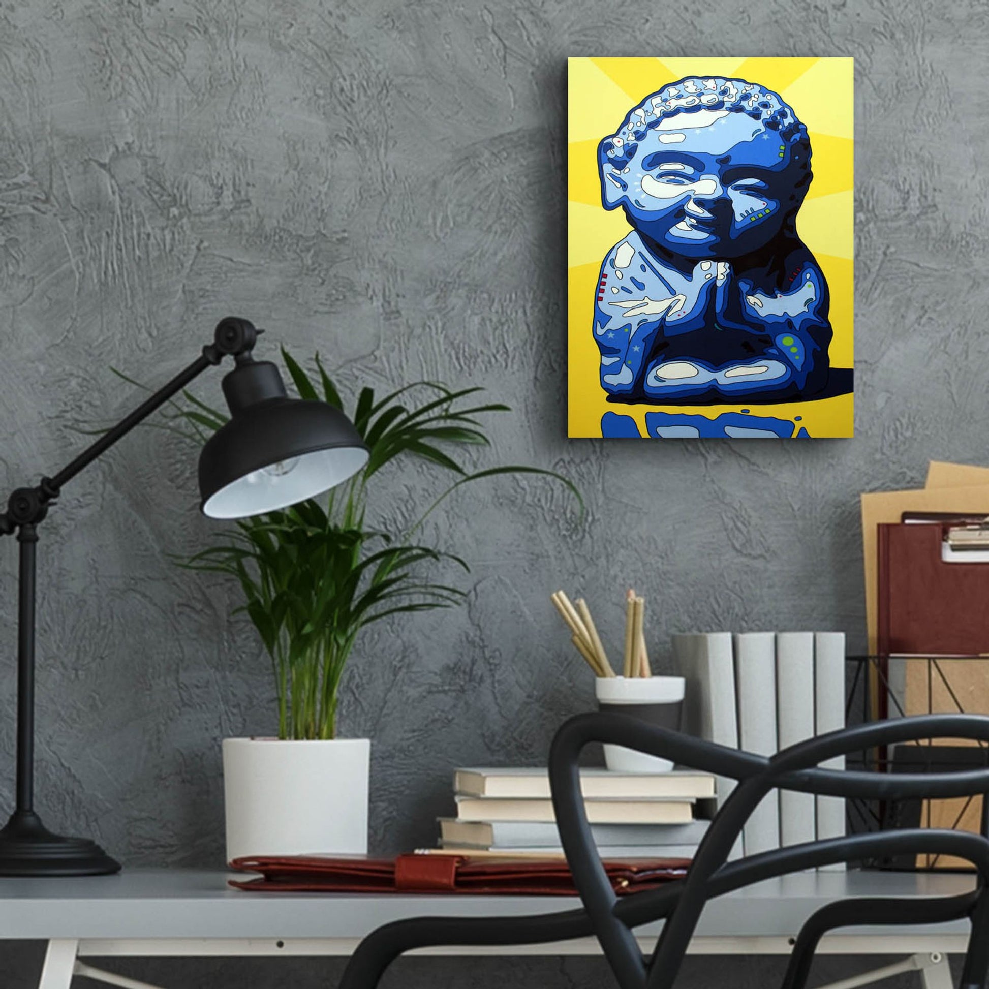 Epic Art 'Wisdom Buddha' by Dean Russo Studios, Acrylic Glass Wall Art,12x16