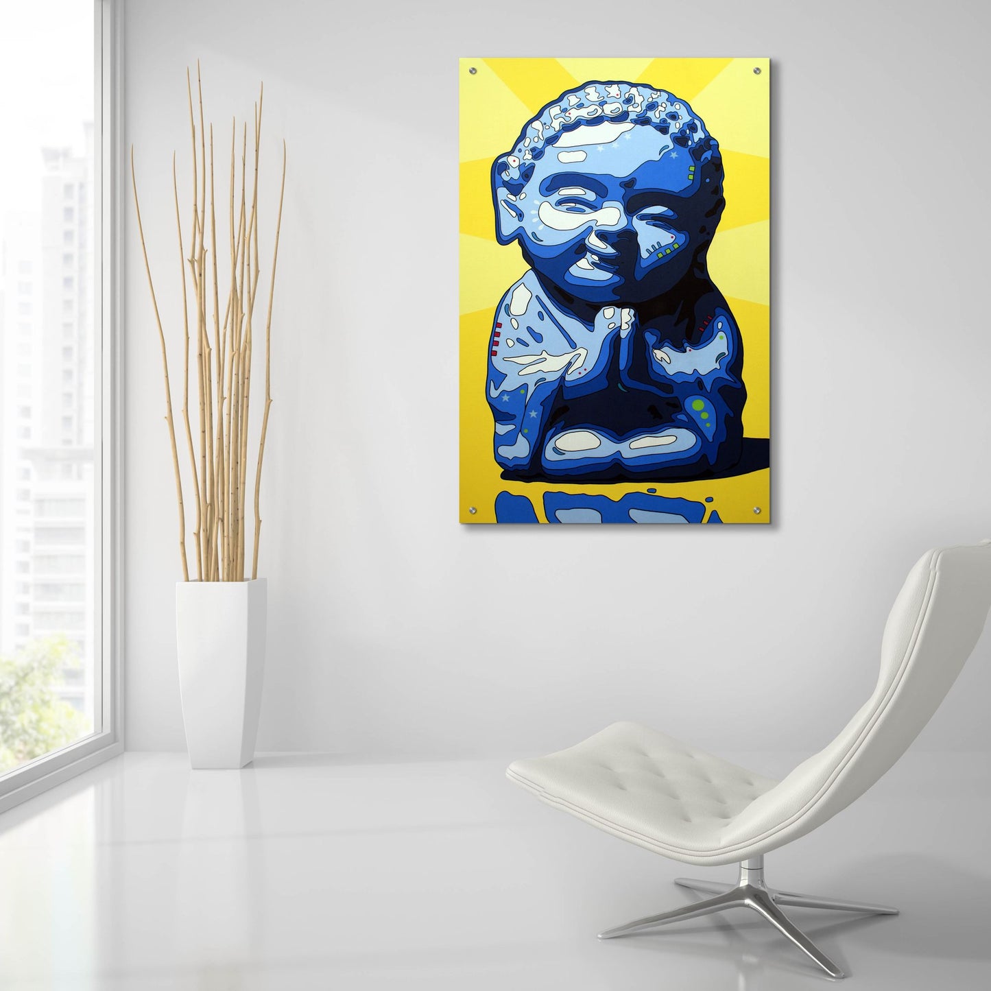 Epic Art 'Wisdom Buddha' by Dean Russo Studios, Acrylic Glass Wall Art,24x36